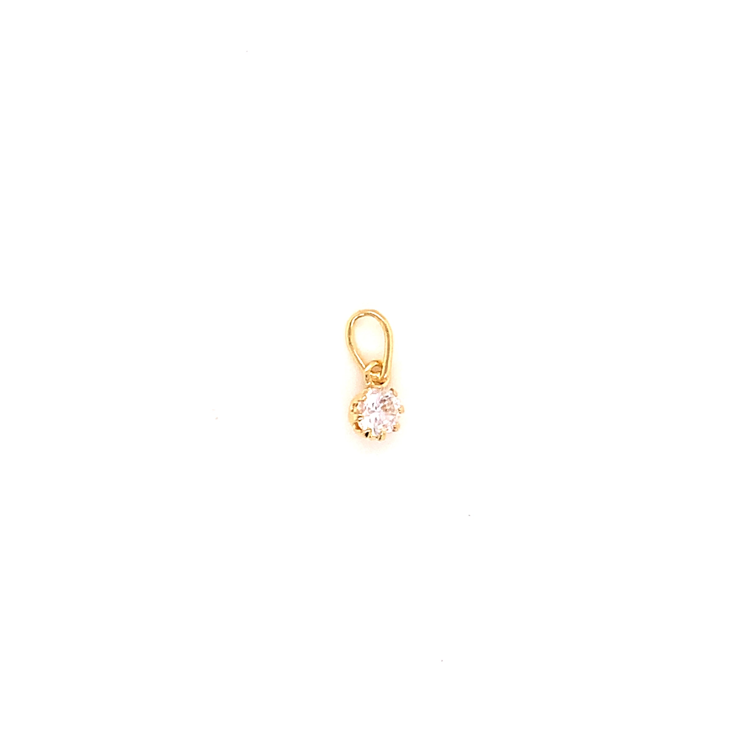 Mini CZ Pendant - Gold Filled