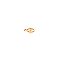 Mini Evil Eye Charm 11mm - Gold Plated 