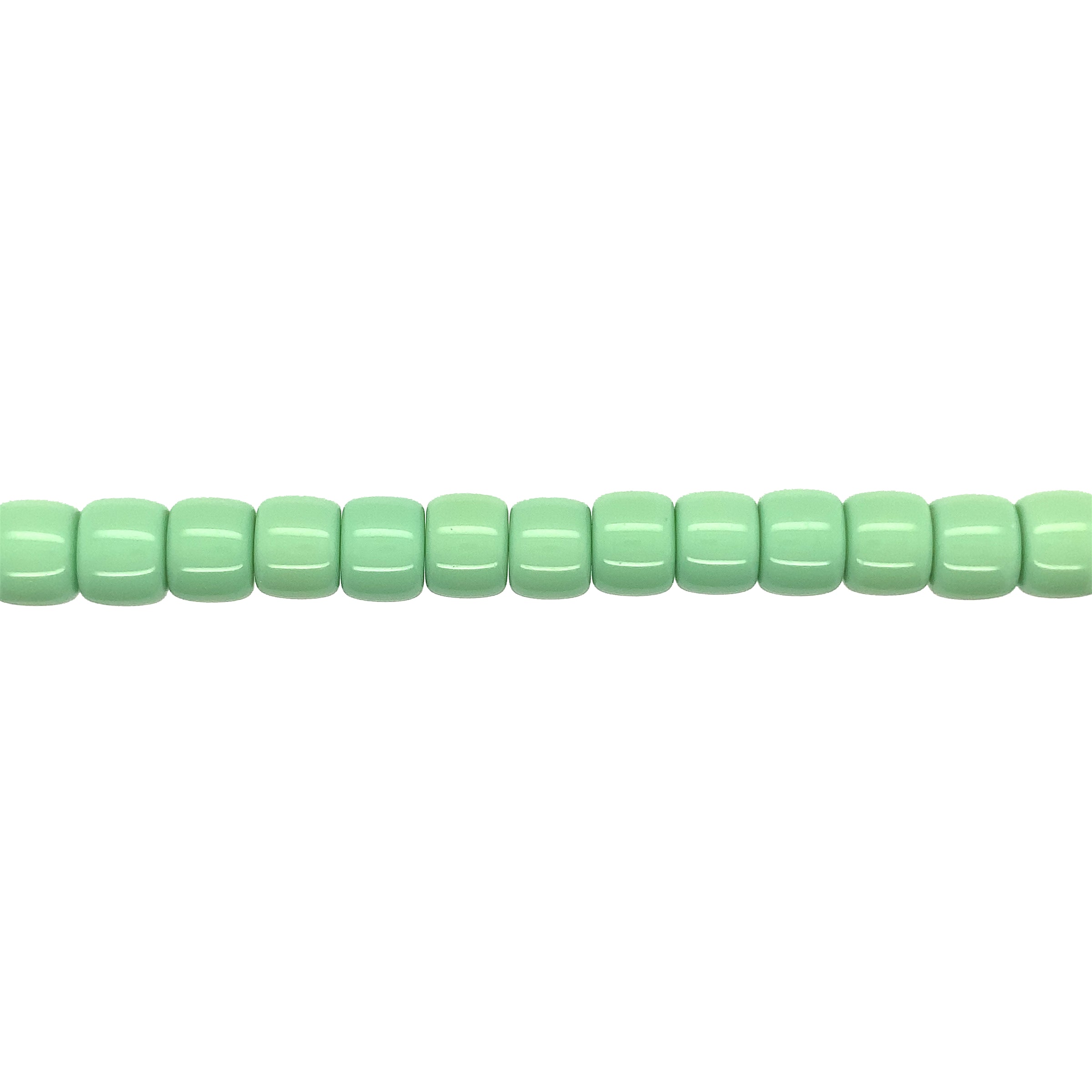 Mint Green Glass Rondelle Beads 10mm
