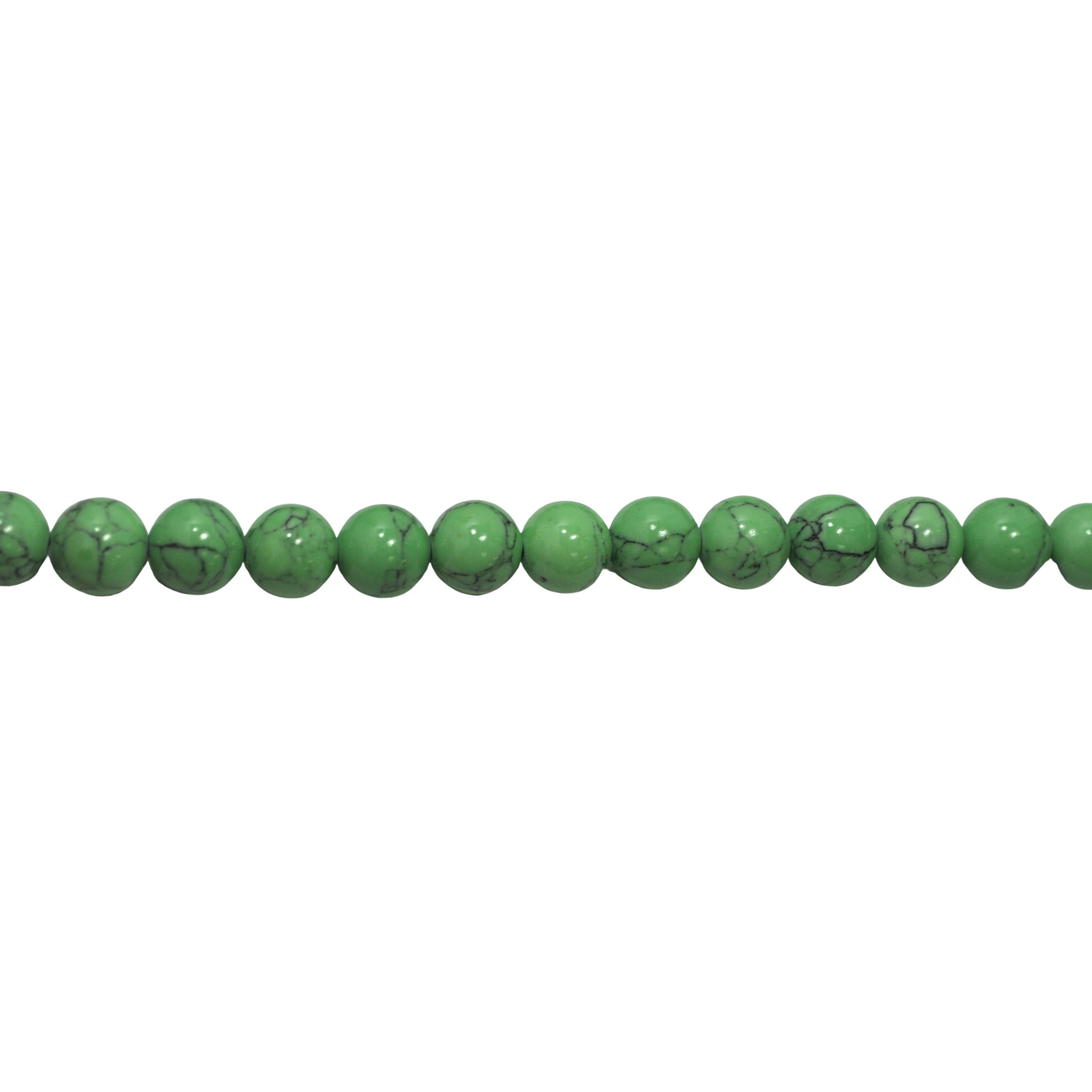 Mint Marble Synthetic Turquoise 10mm - Round