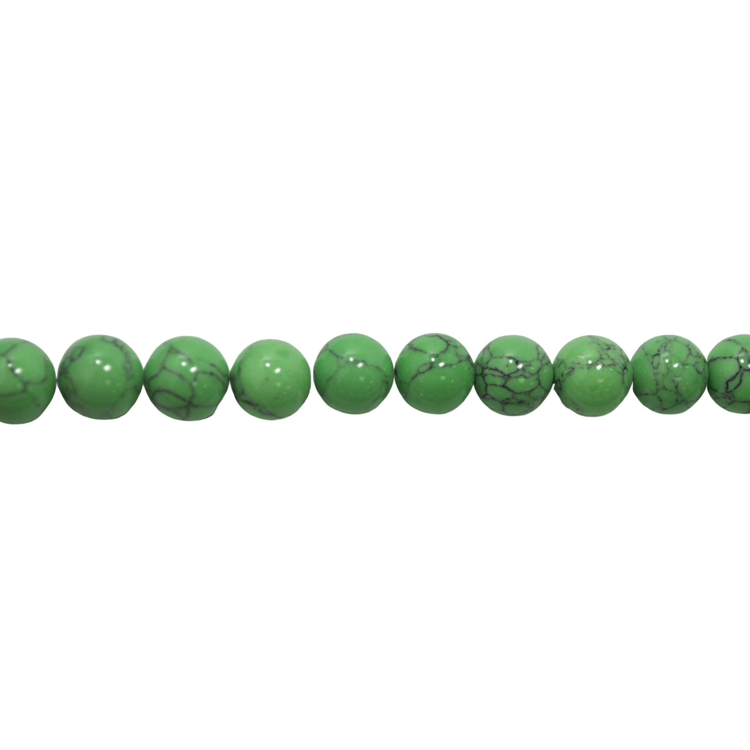 Mint Marble Synthetic Turquoise 12mm - Round