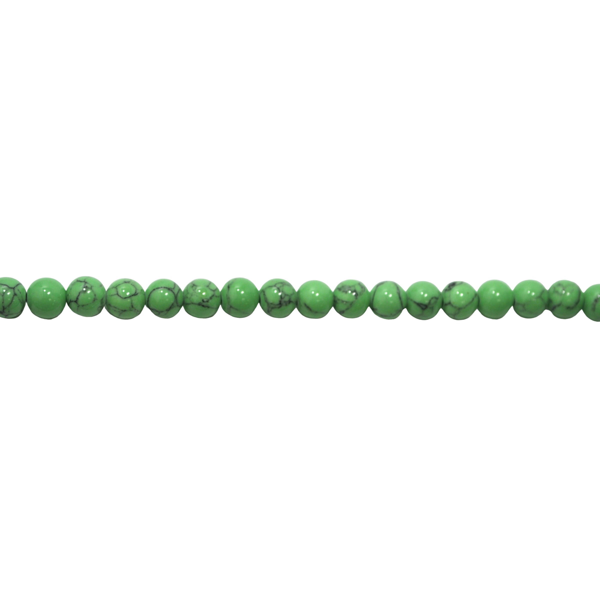 Mint Marble Synthetic Turquoise 6mm - Round