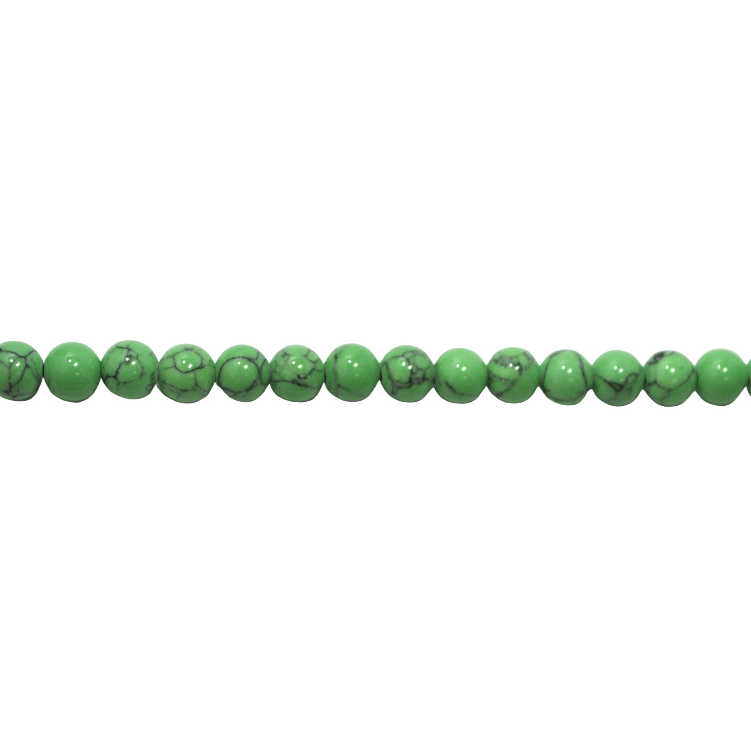  Mint Marble Synthetic Turquoise 8mm - Round