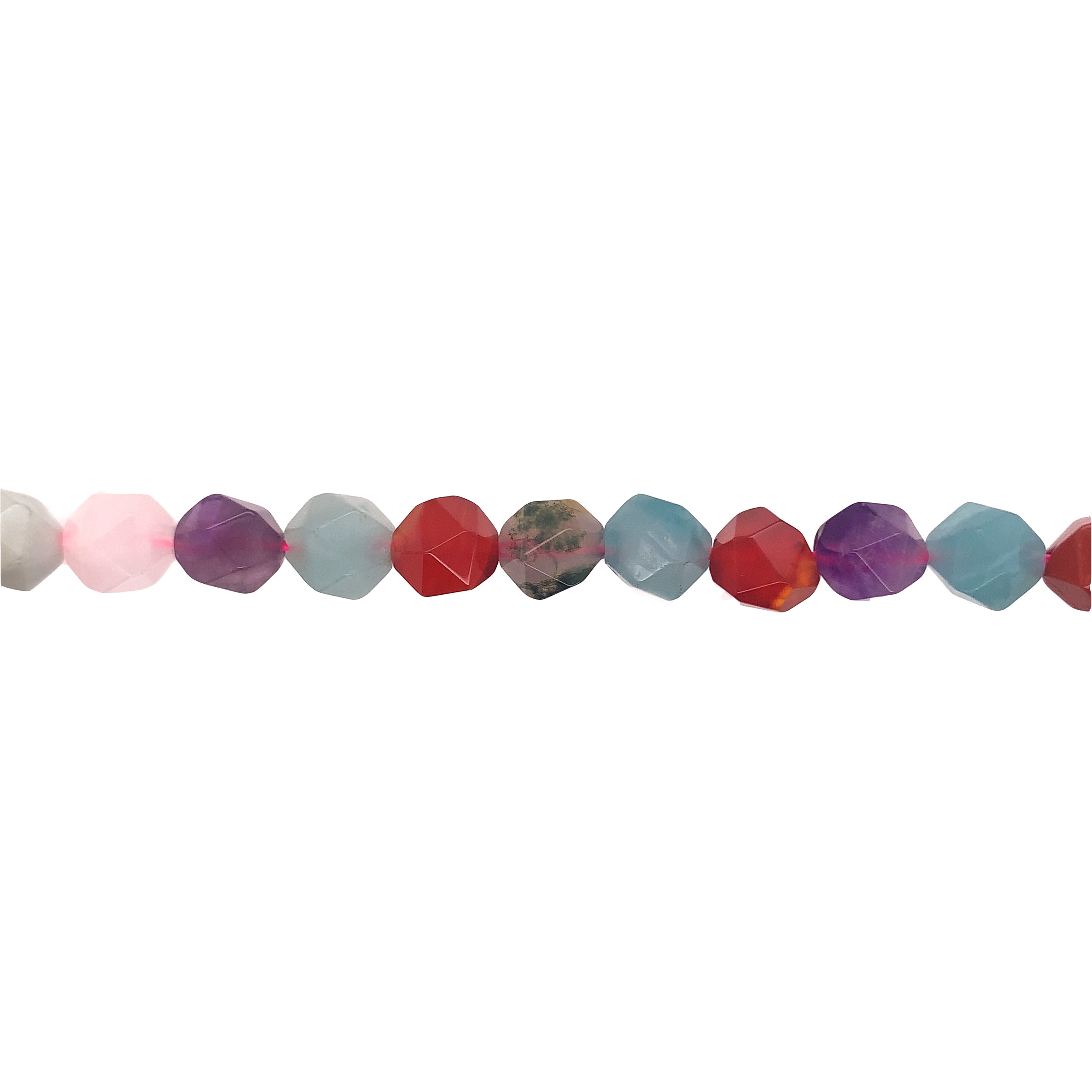 Mixed Gemstone Faceted Beads