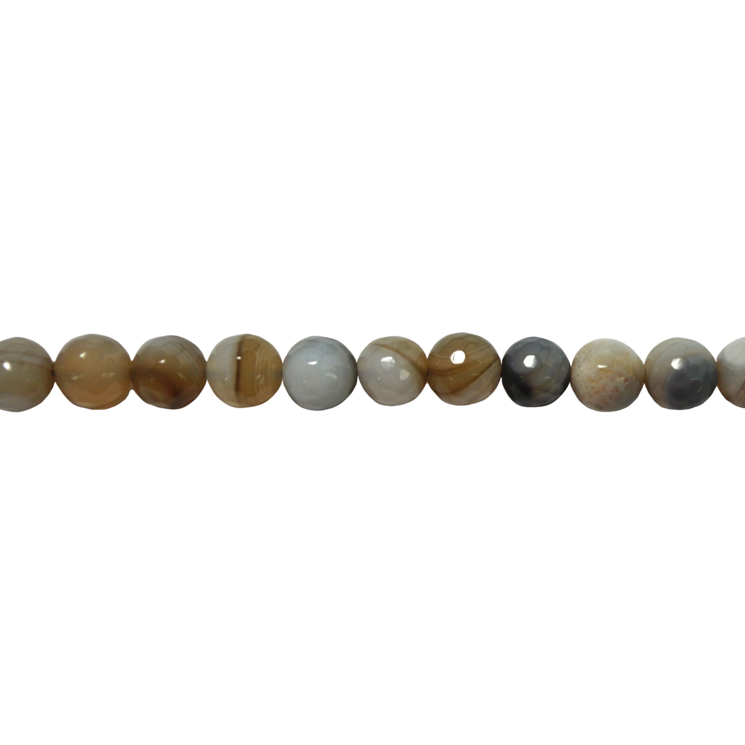 Mocha Banded Agate 8mm - Faceted
