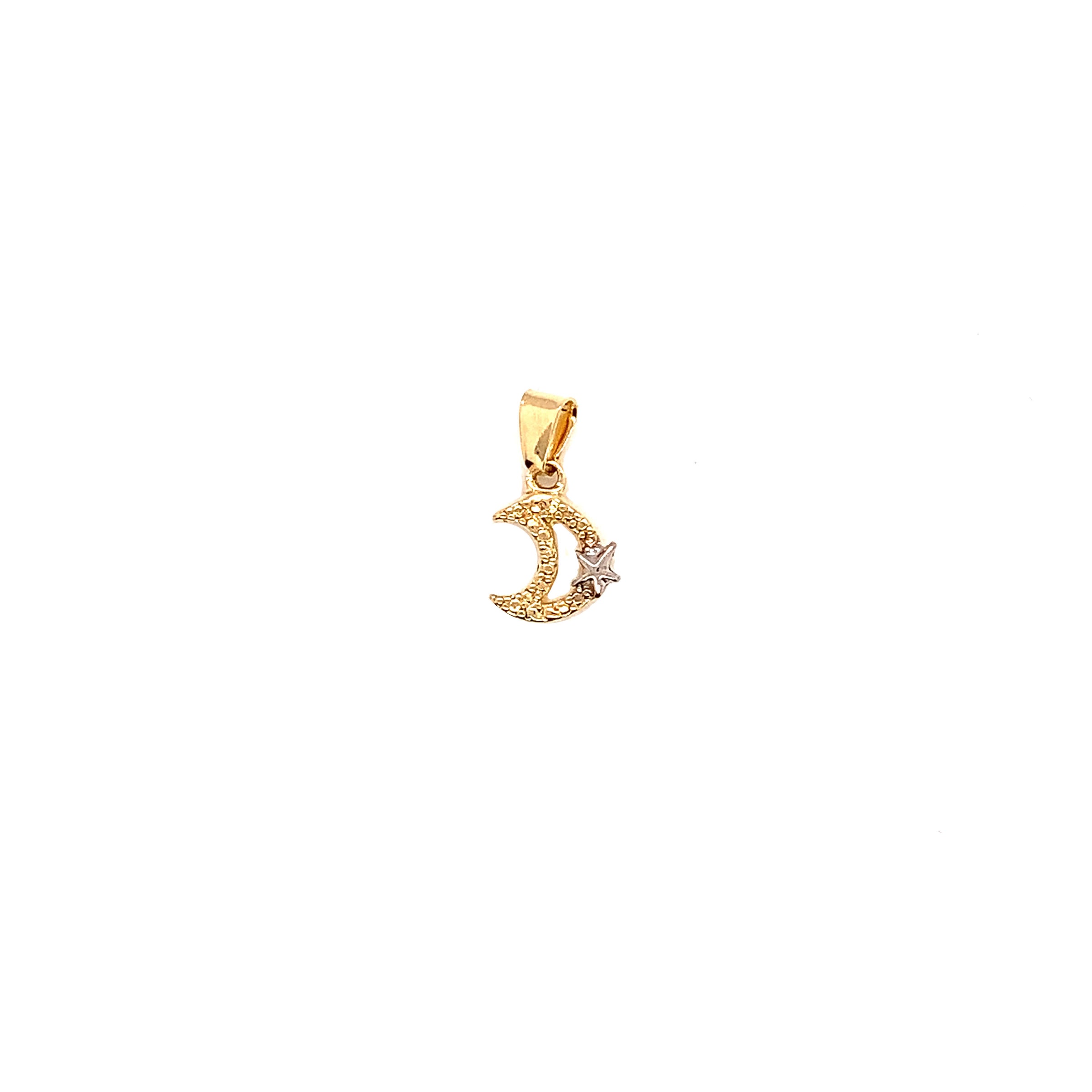 Moon & Star Pendant 11mm - Gold Filled