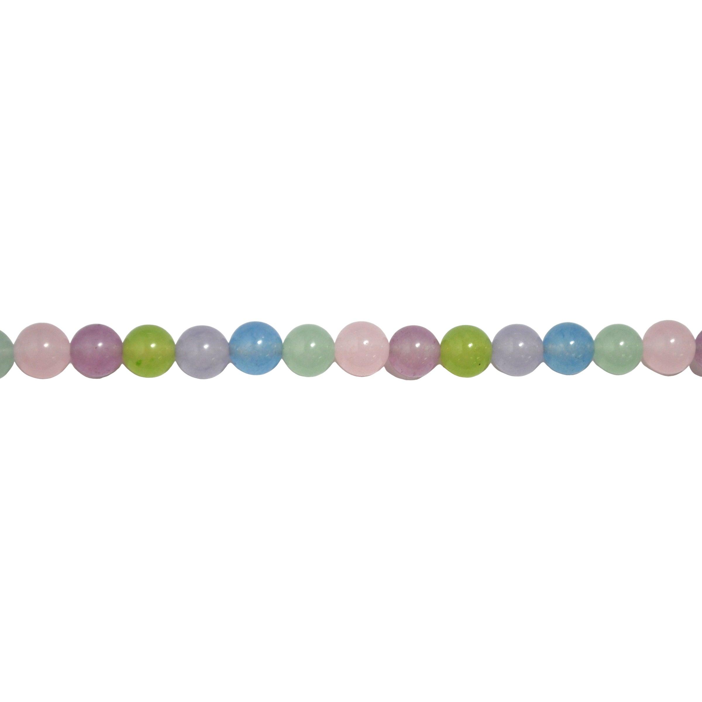 Multi Pastel Jade 10mm - Round