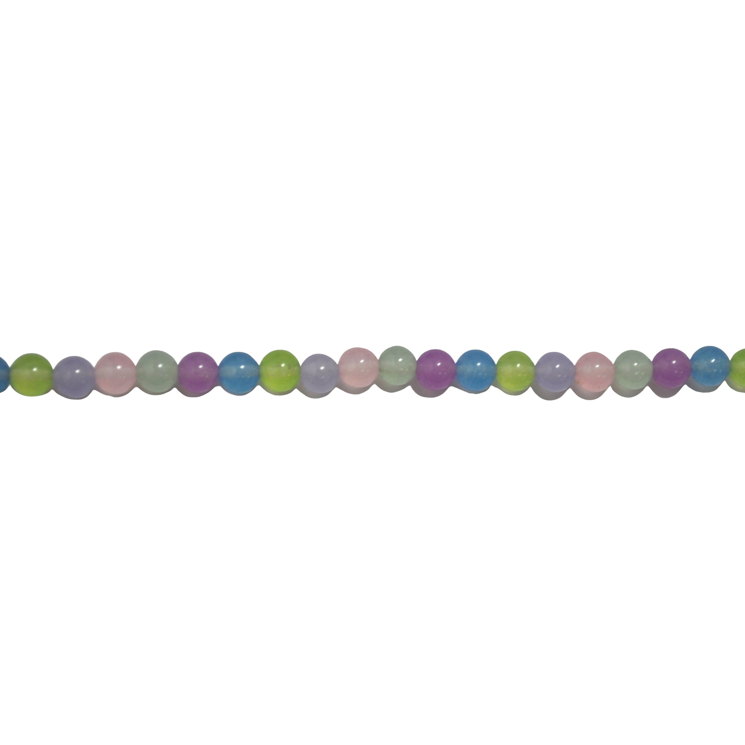 Multi Pastel Jade 8mm - Round