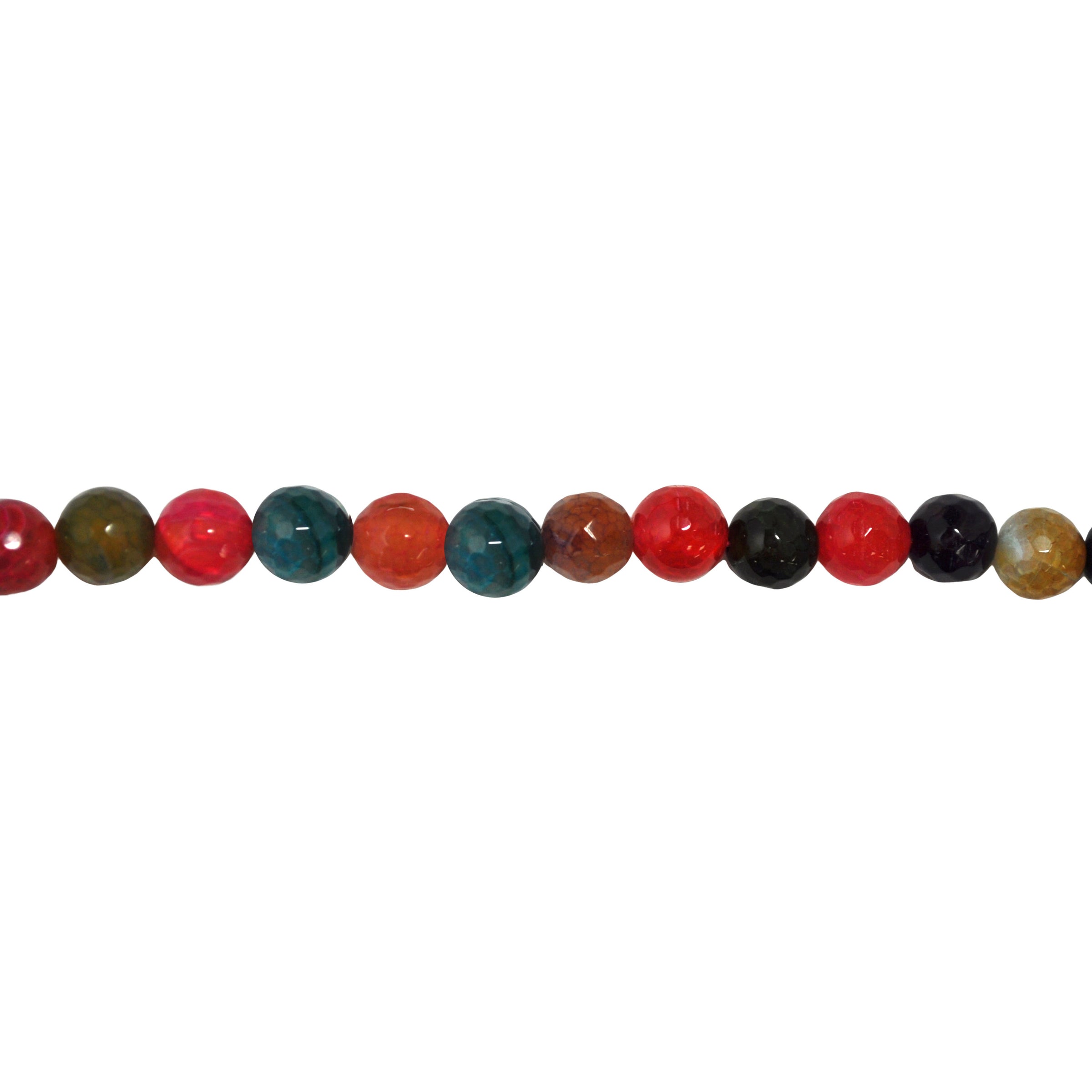 Multicolor Banded Agate 12mm - Faceted