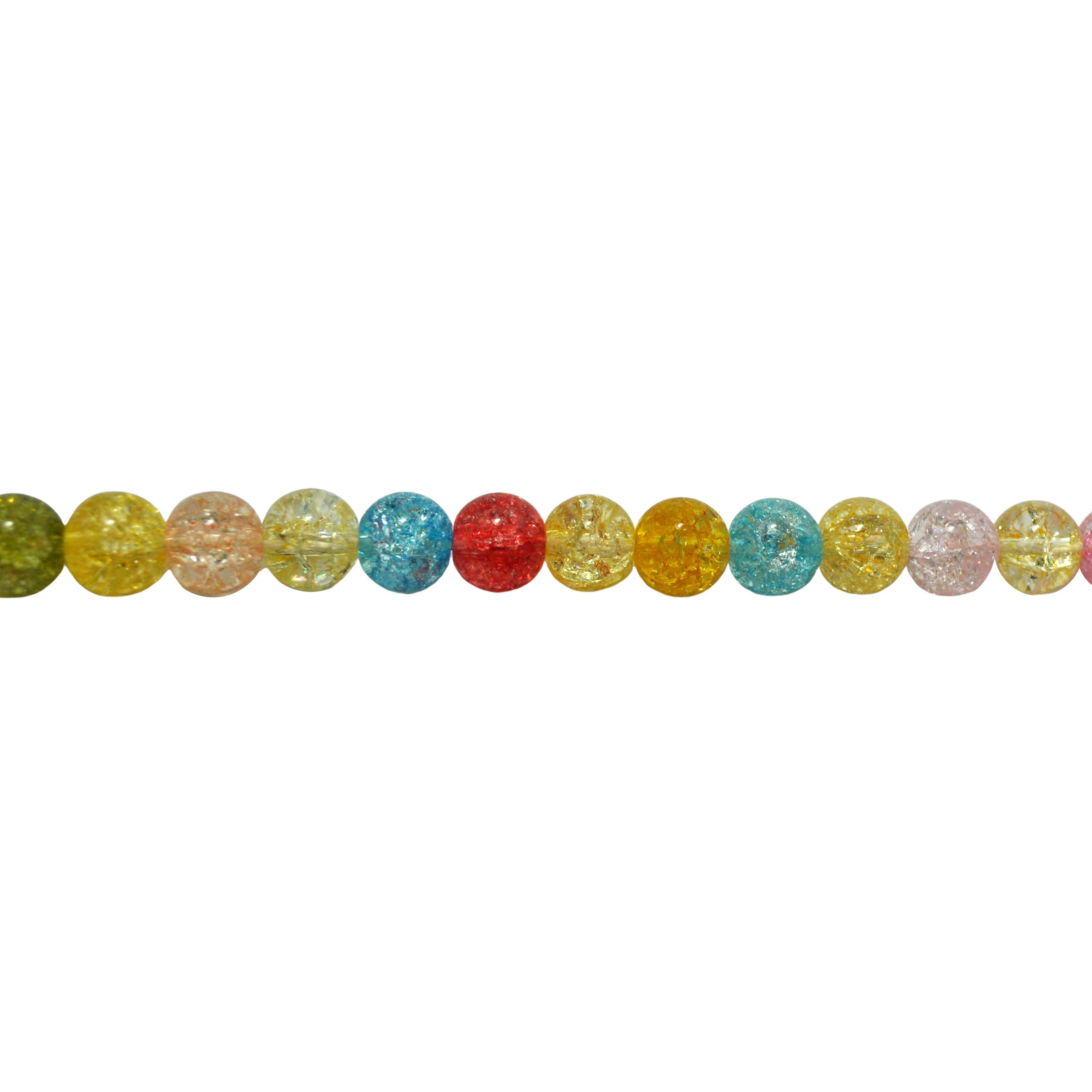 Multicolor Crackle Crystal 10mm - Round
