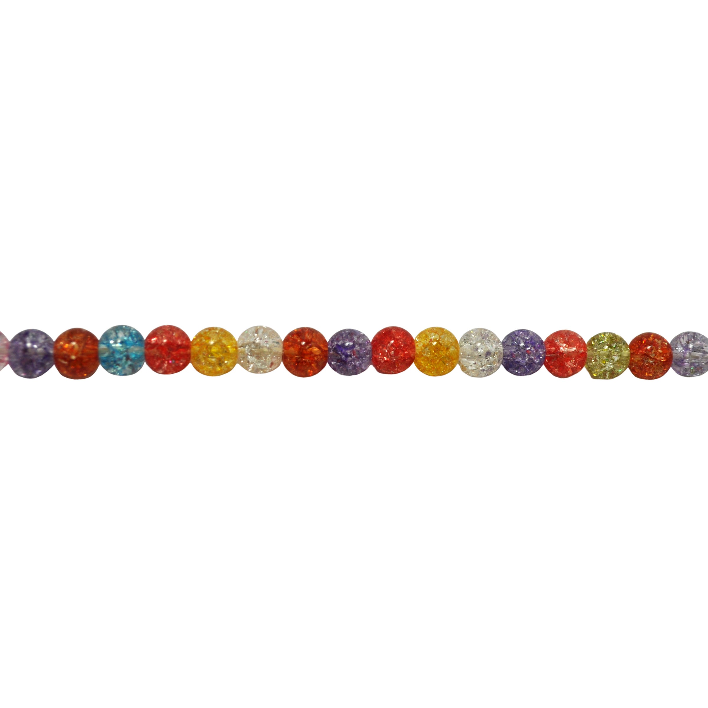 Multicolor Crackle Crystal 6mm - Round