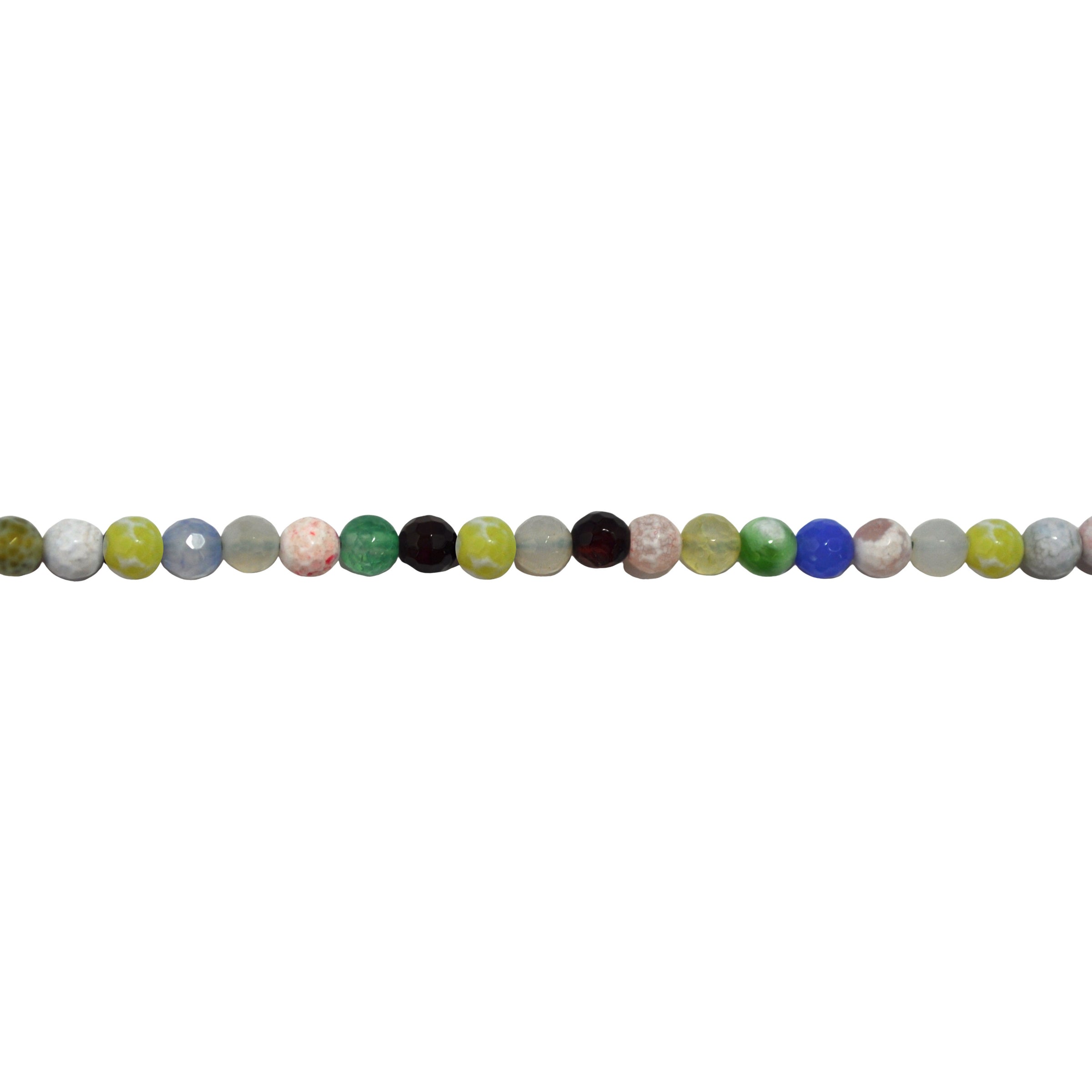 Multicolor Fire Agate 6mm - Faceted