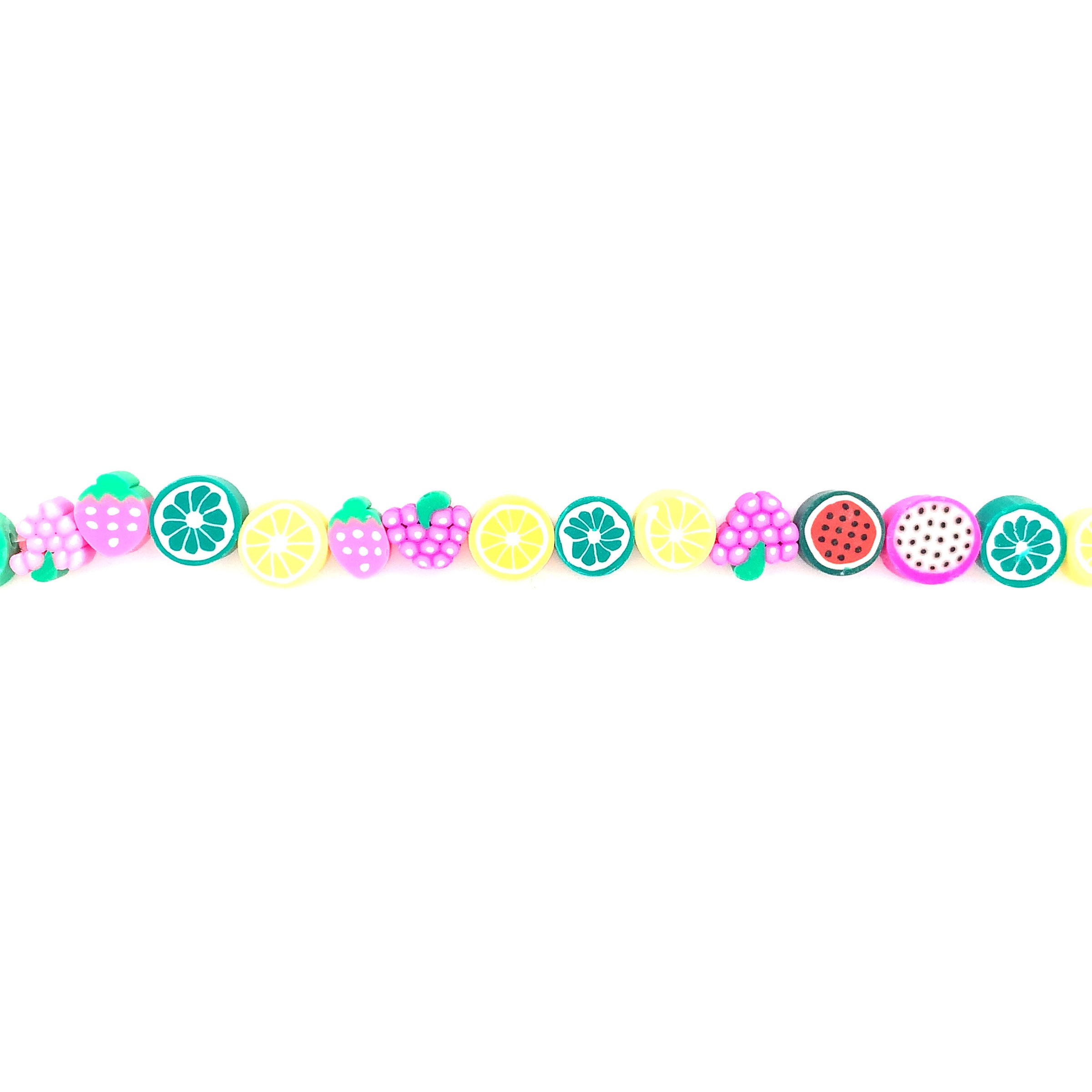 Multicolor Fruit Polymer Clay Beads