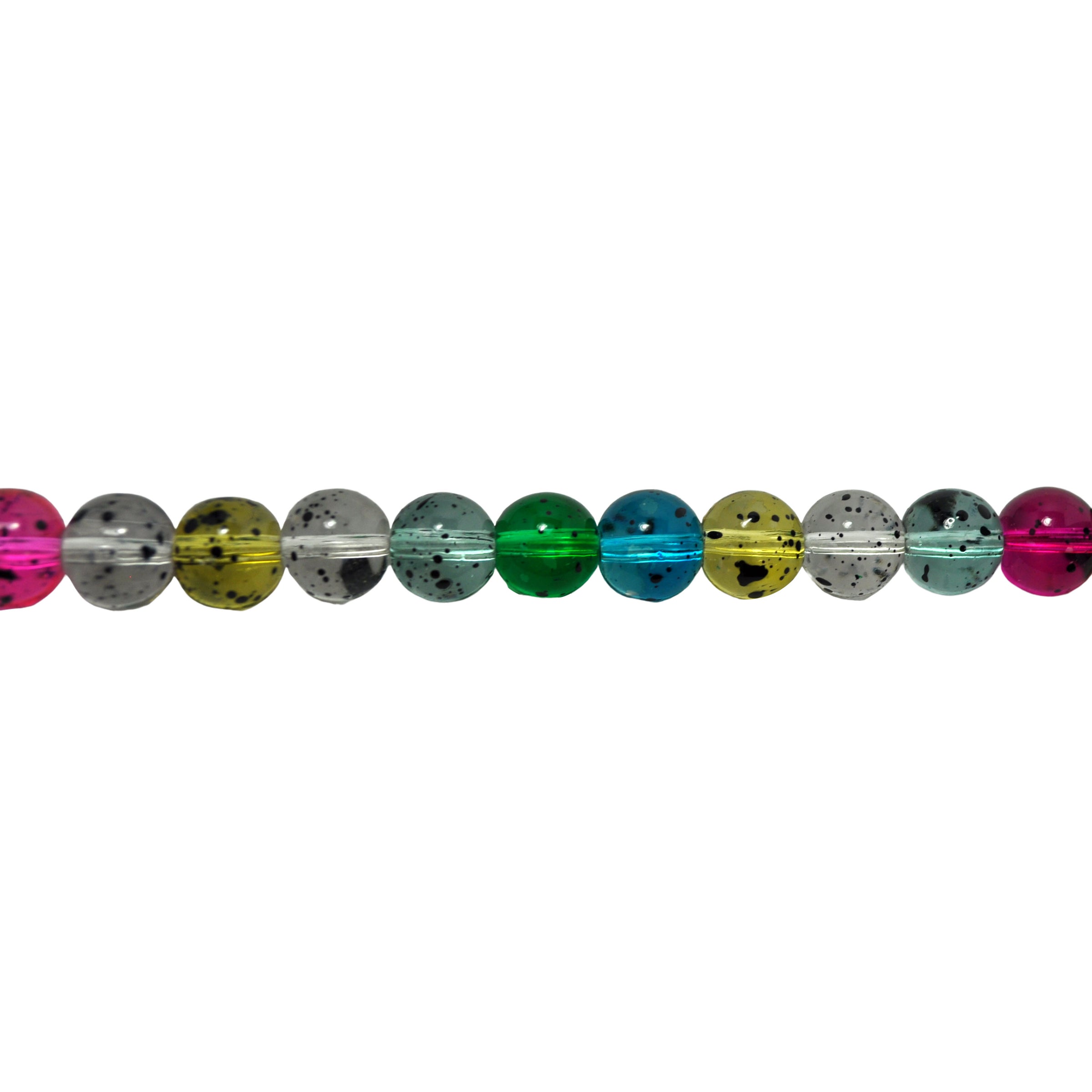 Multicolor Glass Beads 10mm - Round
