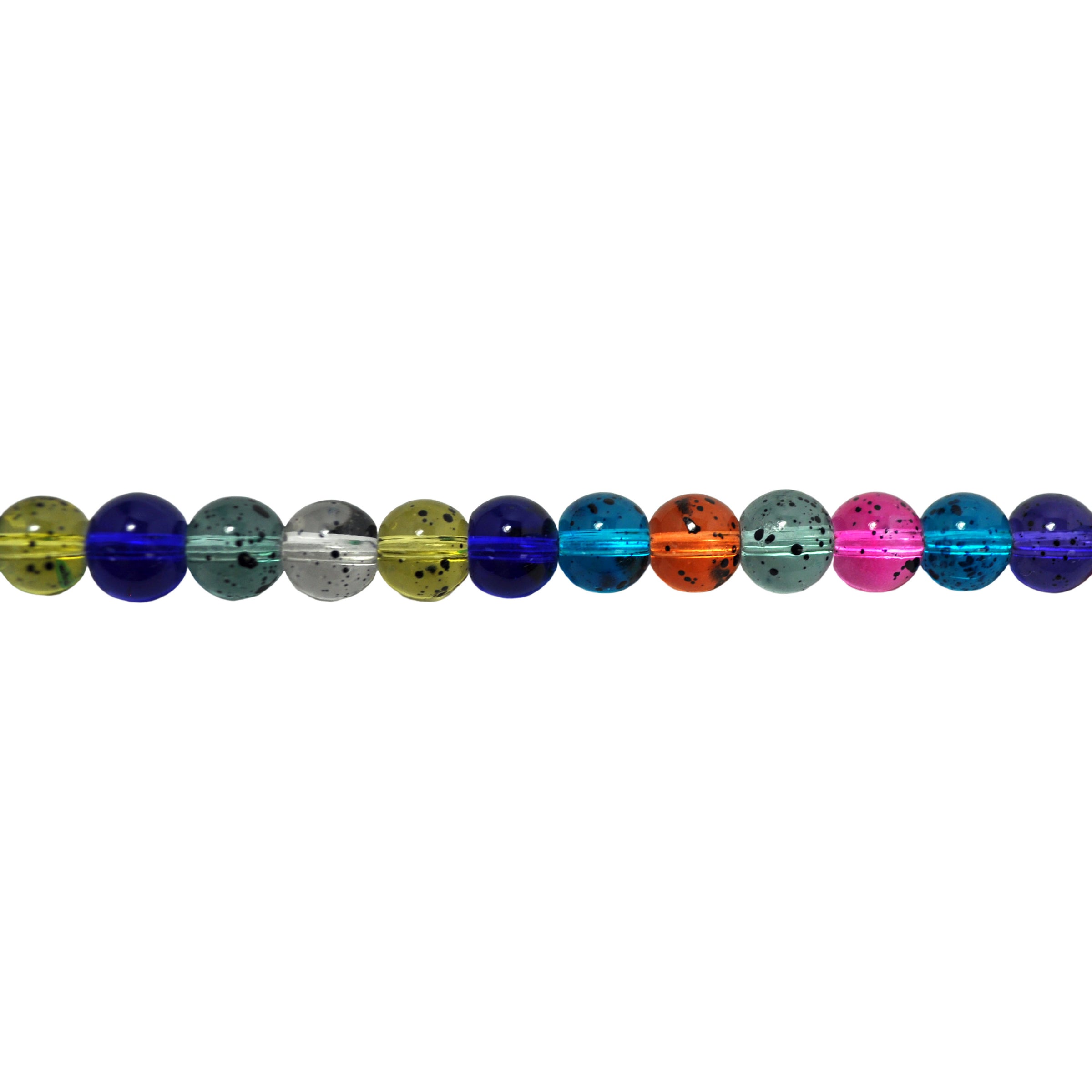 Multicolor Glass Beads 8mm - Round
