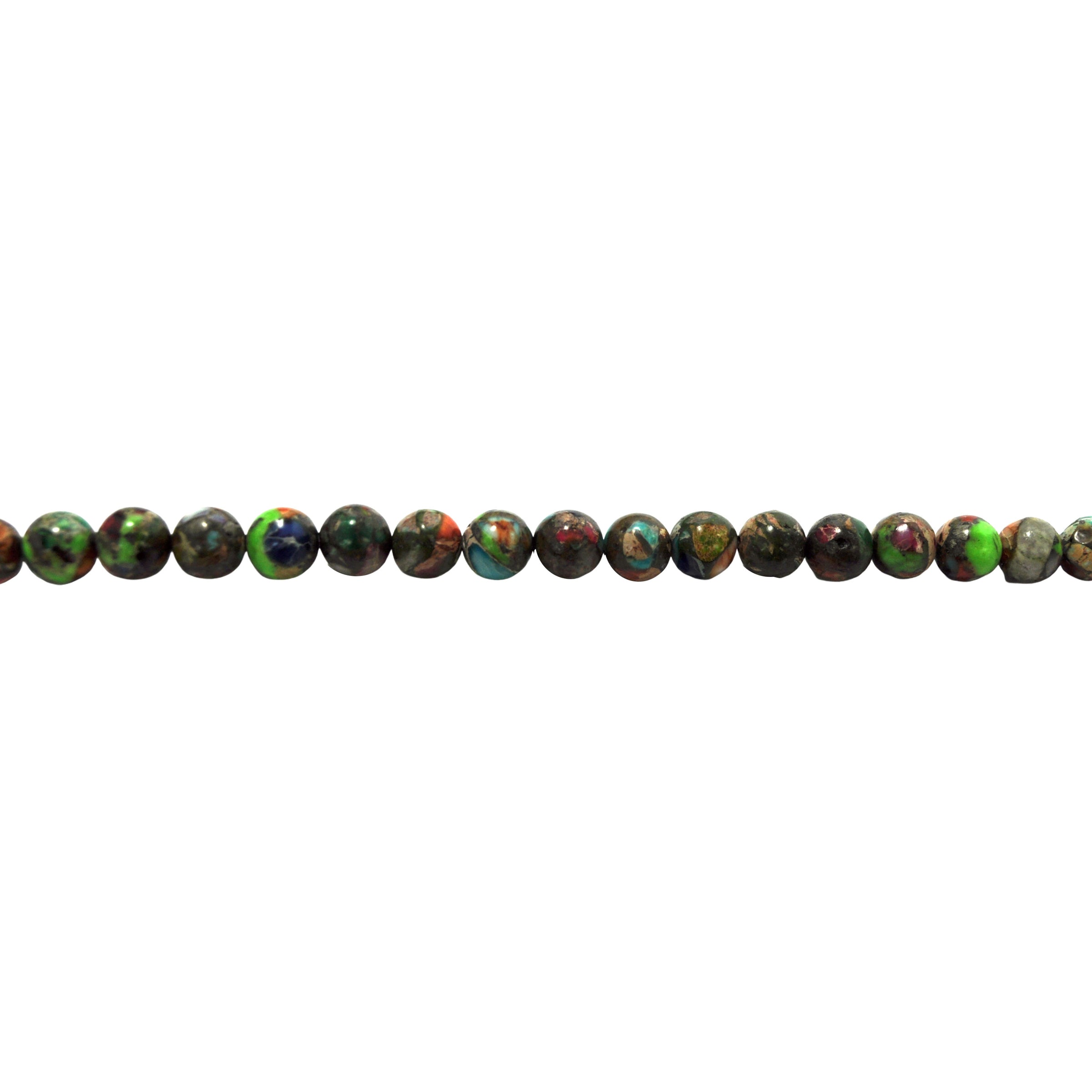 Multicolor Impression Jasper - Round 10mm