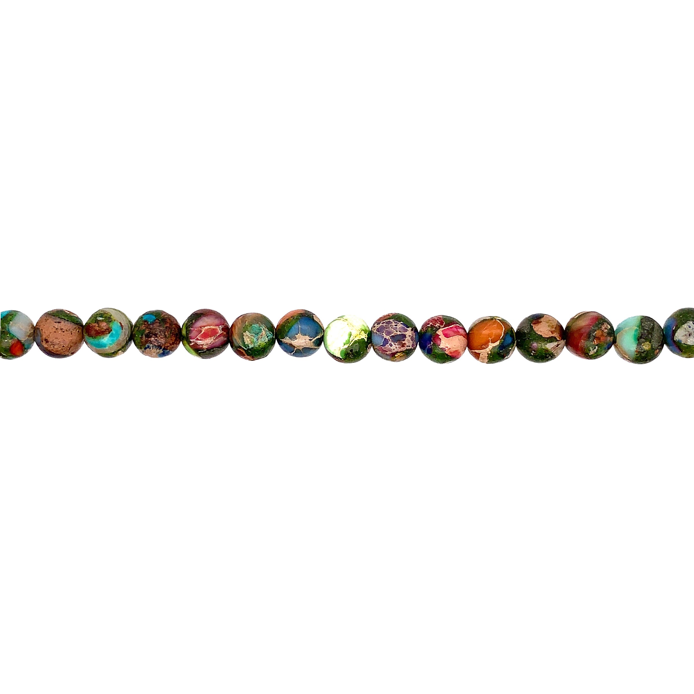 Multicolor Impression Jasper - Round 6mm