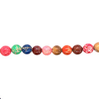 Multicolor Impression Jasper Beads 10mm