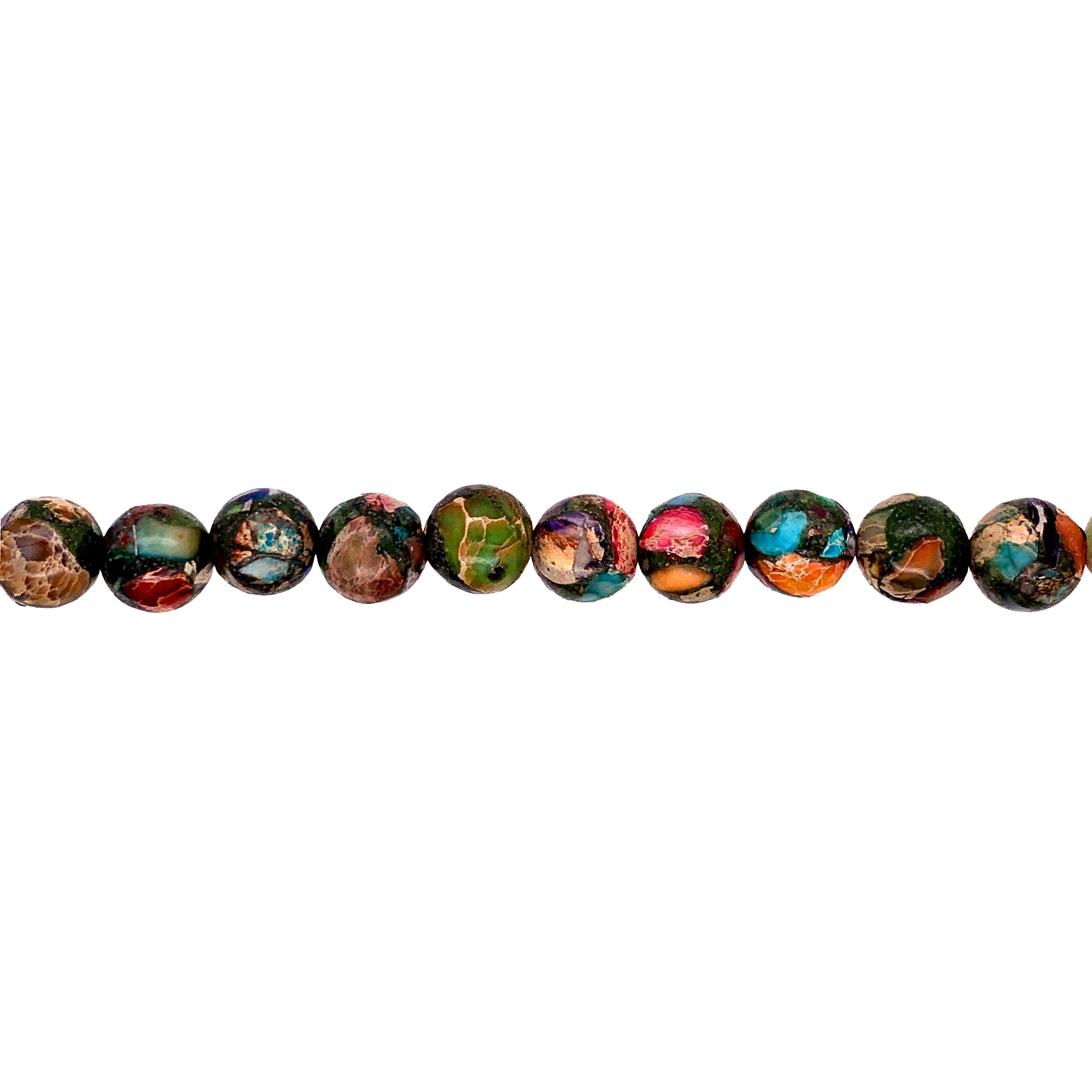 Multicolor Impression Jasper Beads 12mm