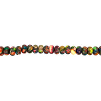 Multicolor Impression Jasper Rondelle Beads 12mm