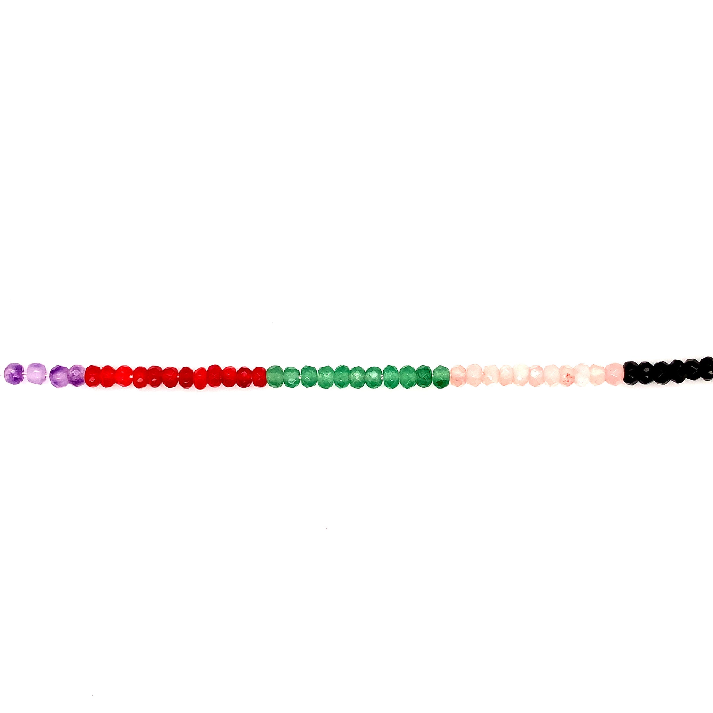 Multicolor Jade Faceted Rondelle Beads-2