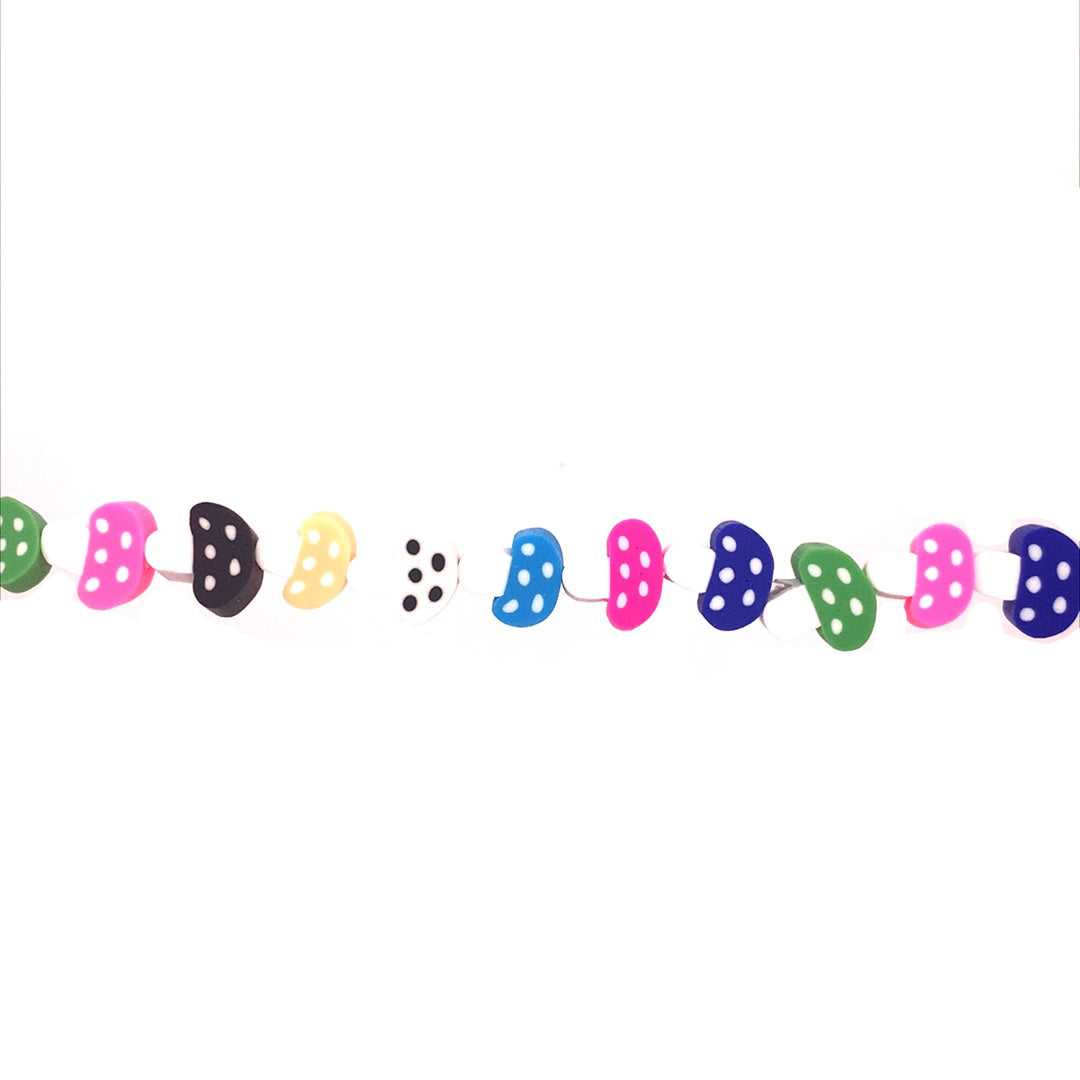 Multicolor Mushroom Polymer Clay Beads