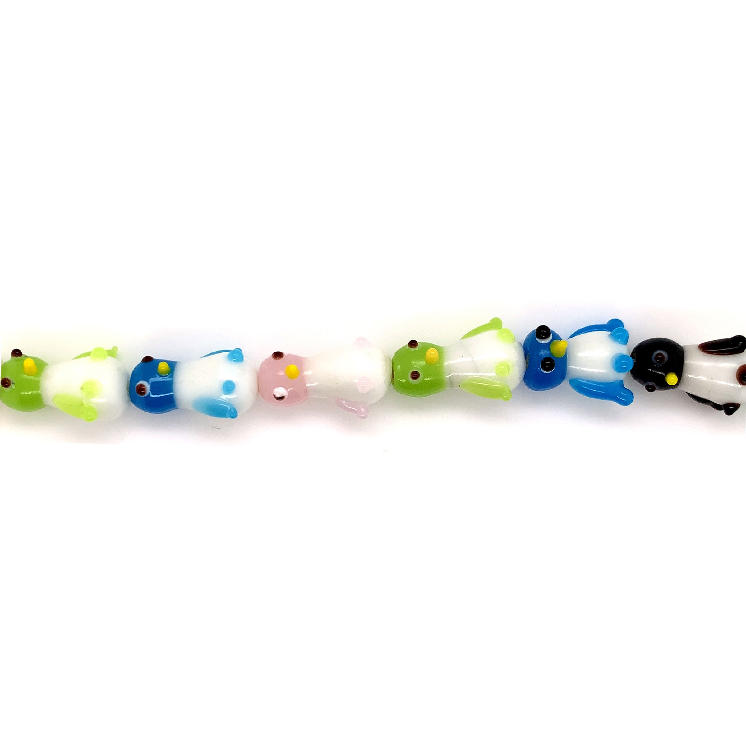 Multicolor Penguin Glass Beads