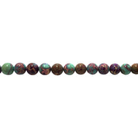 Multicolor Purple Impression Jasper Beads 12mm