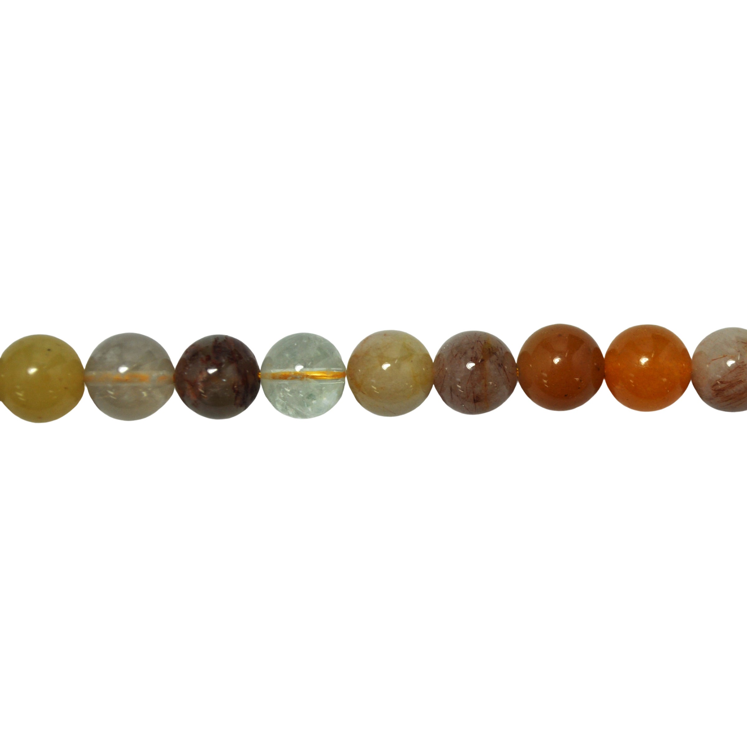 Multicolor Rutilated Quartz Beads 10mm