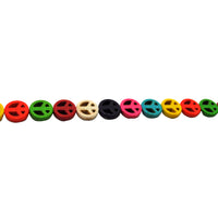 Multicolor Synthetic Turquoise Peace Sign Beads 14mm