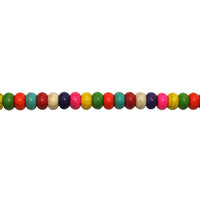 Multicolor Synthetic Turquoise Rondelle Beads 6mm
