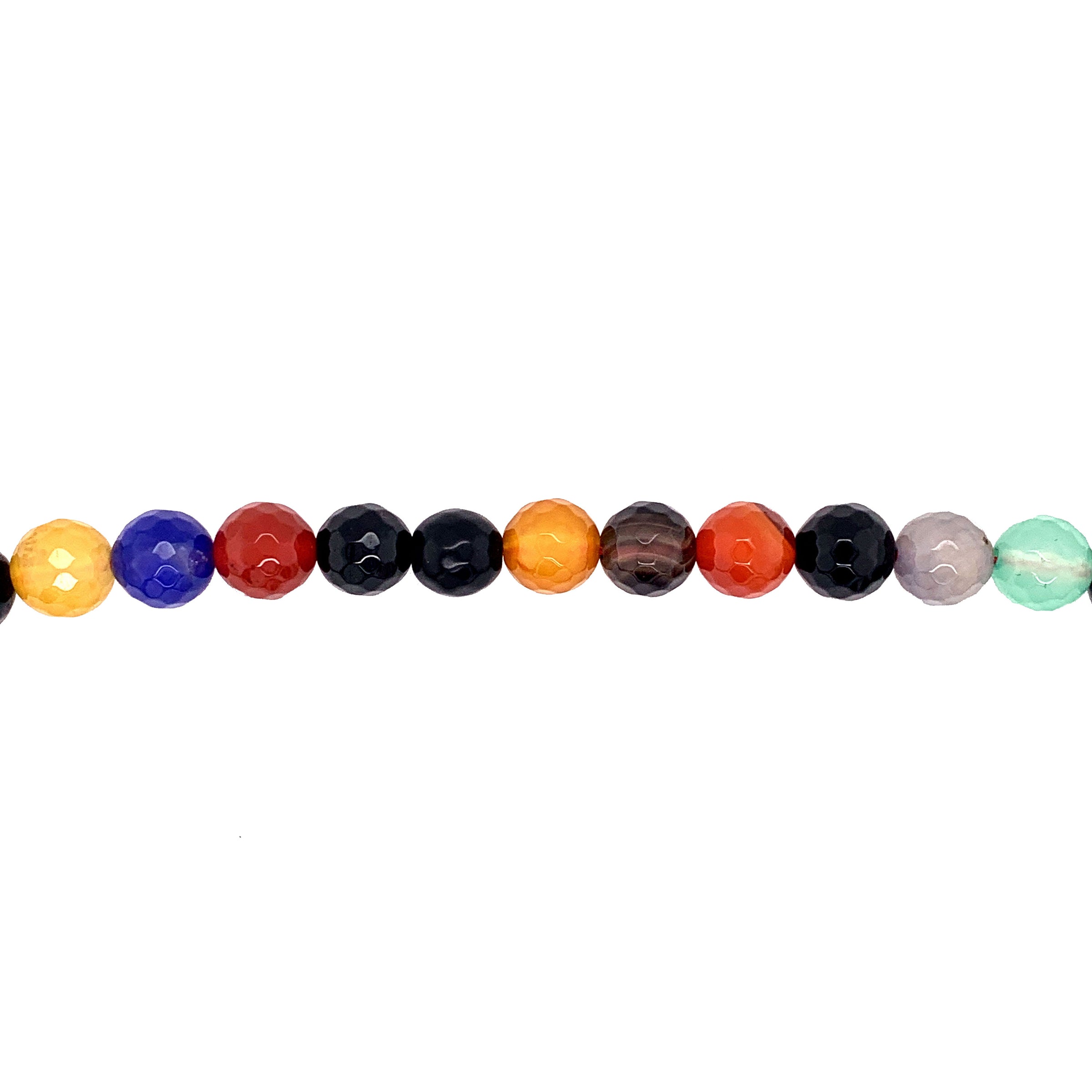 Multicolored Natural Fire Agate 10mm - Faceted