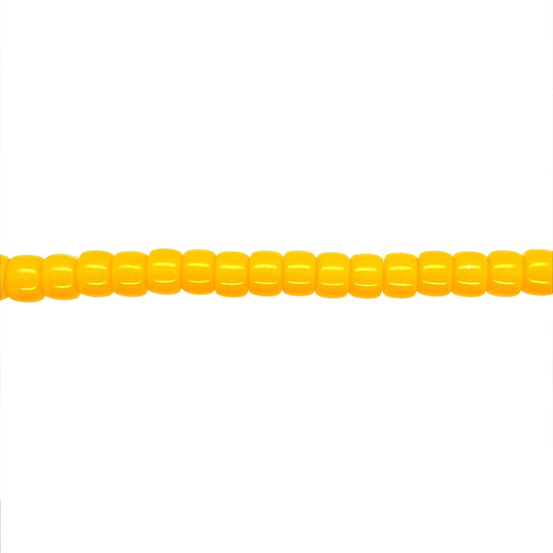 Mustard Yellow Glass Rondelle Beads 8mm