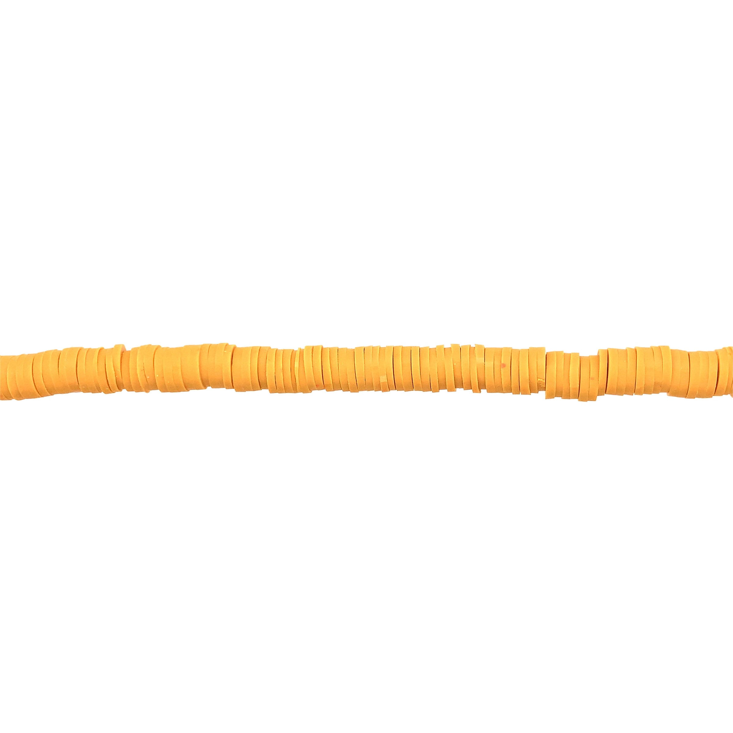 Mustard Yellow Polymer Clay Heishi Beads 6mm