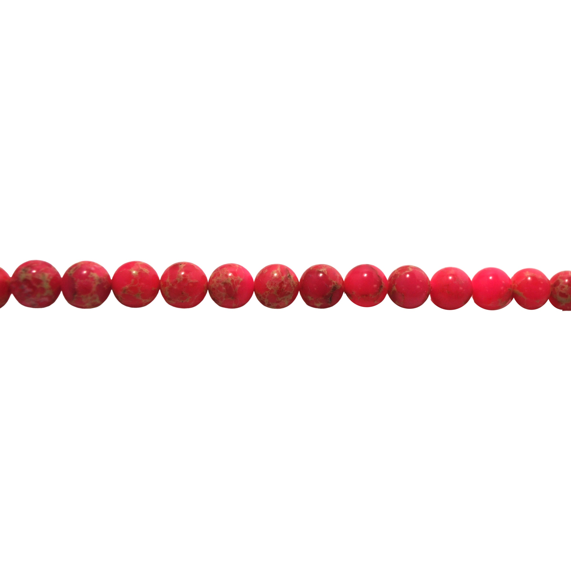 Neon Pink Impression Jasper Beads 10mm