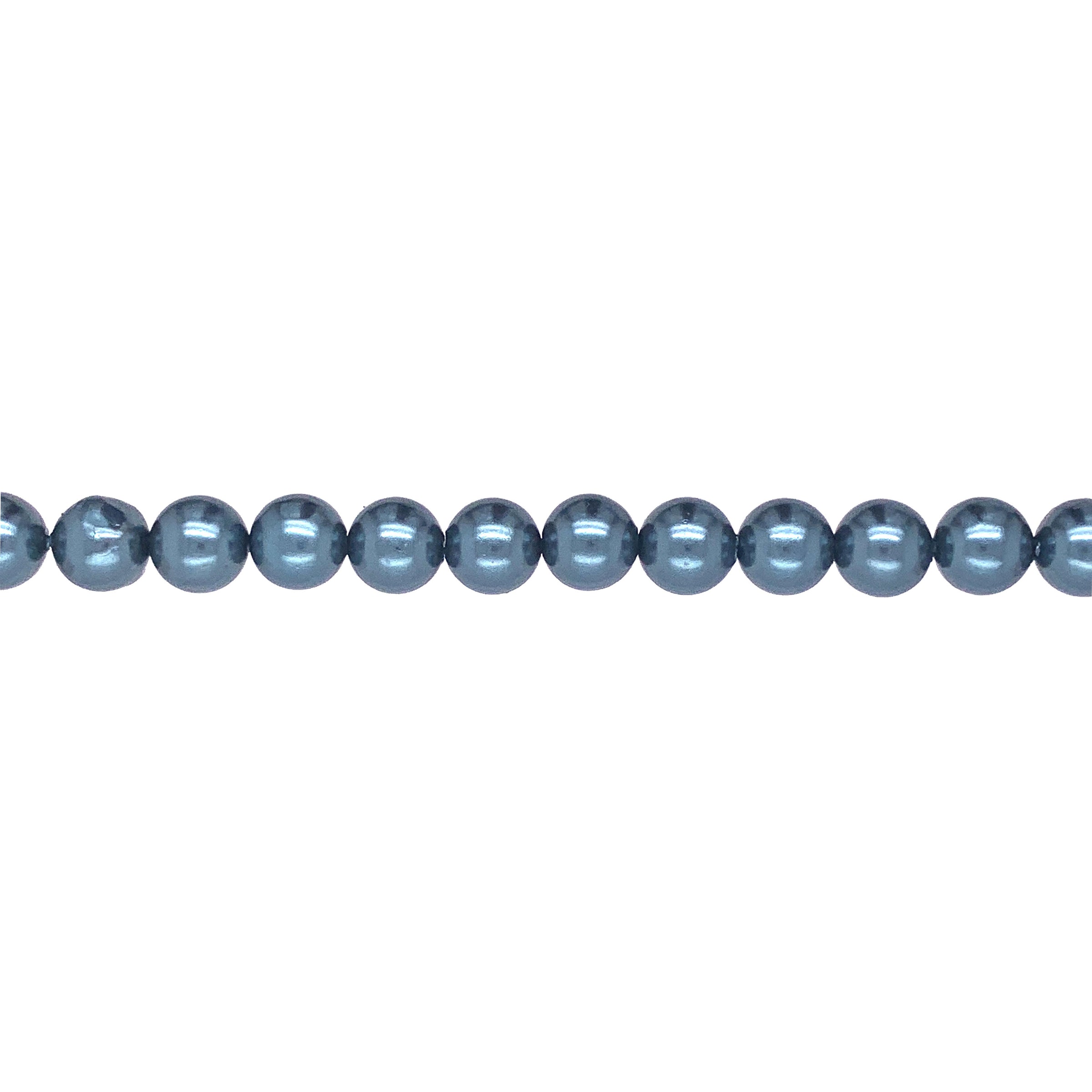 Ocean Blue Sea Shell Pearl Beads 8mm