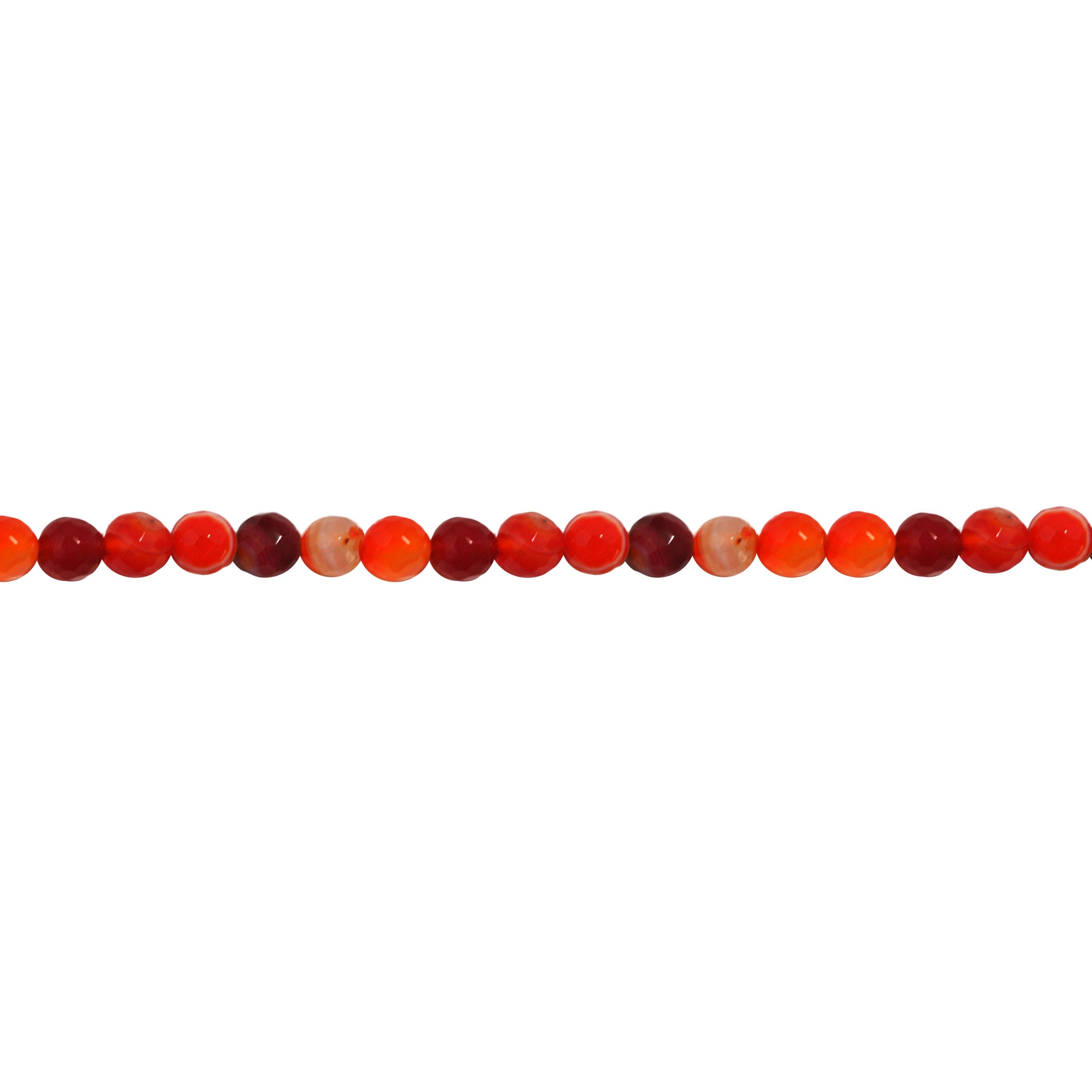 Orange Banded Agate 8mm - Faceted