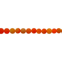 Orange Frosted Cracked Agate - Round Beads 10mm