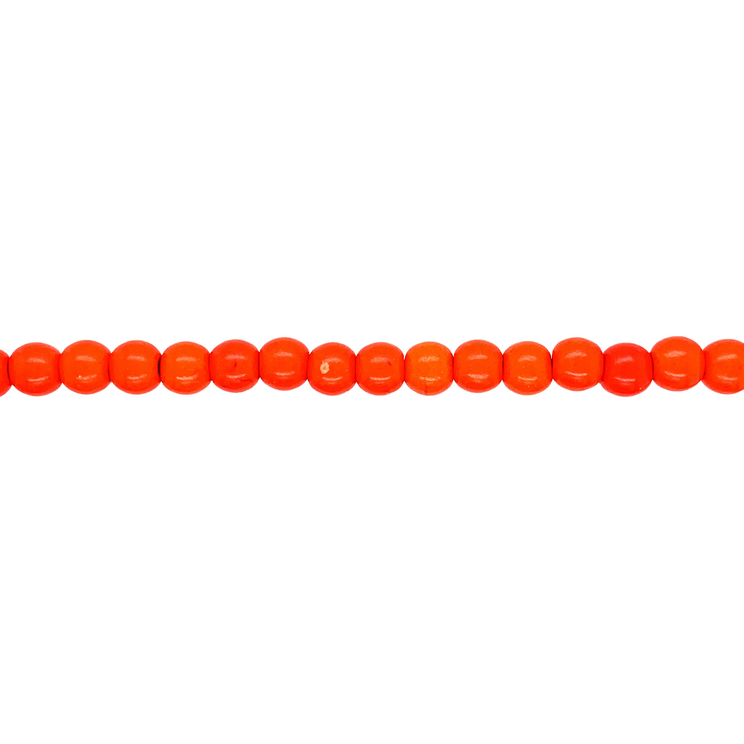 Orange Synthetic Turquoise Beads 6mm - Round