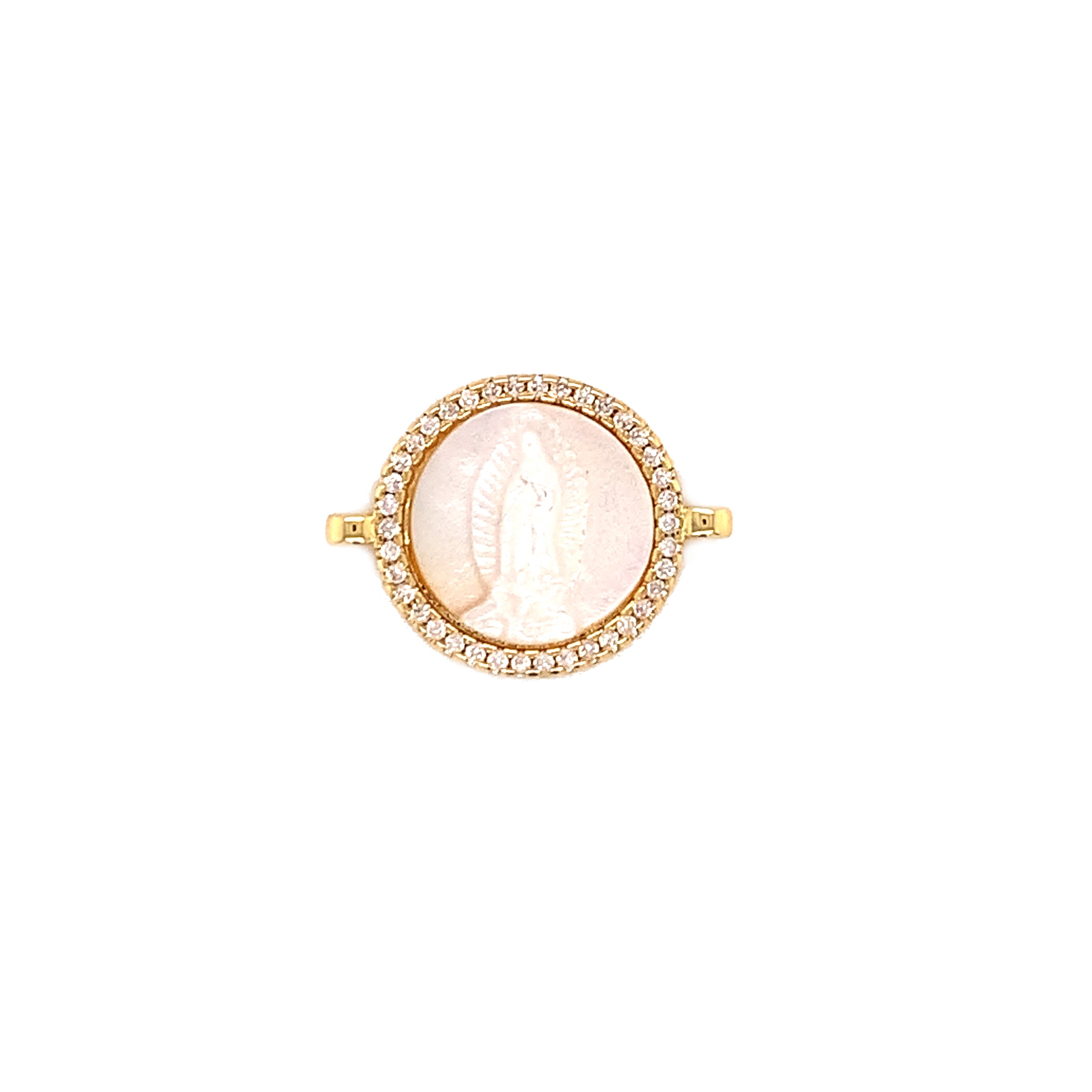 Our Lady of Guadalupe Connector 15mm - Gold Plated
