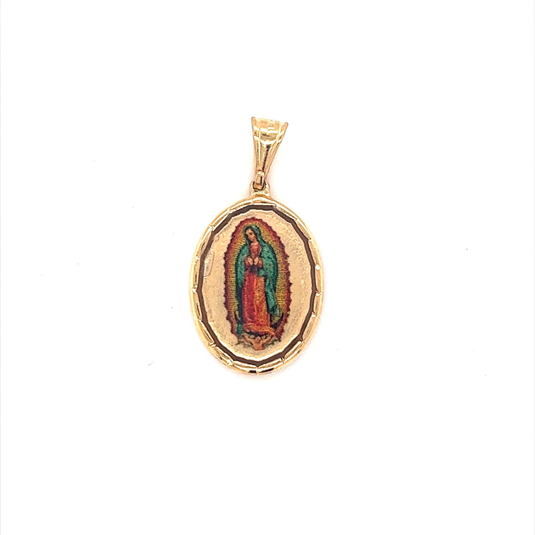 Our Lady of Guadalupe Pendant 19mm - Gold Filled
