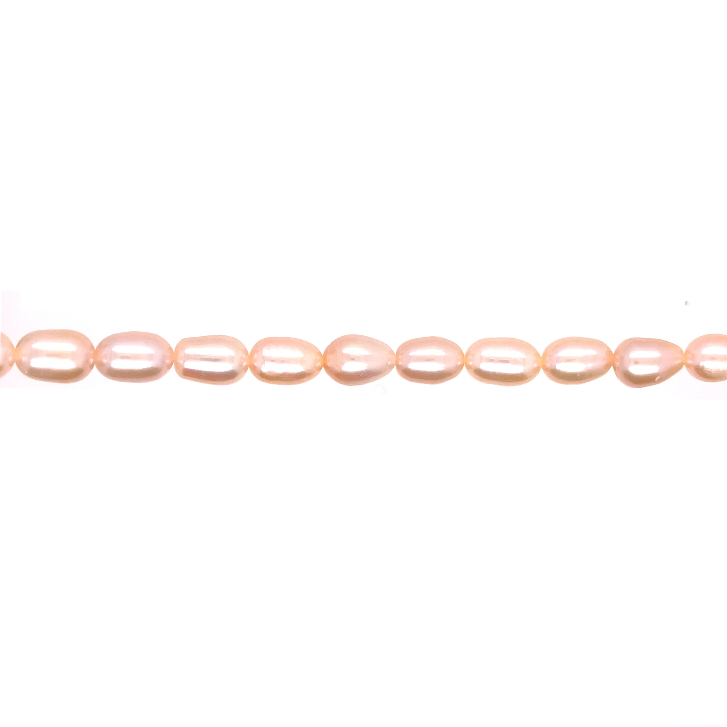 Peach Freshwater Rice Pearls 7mm