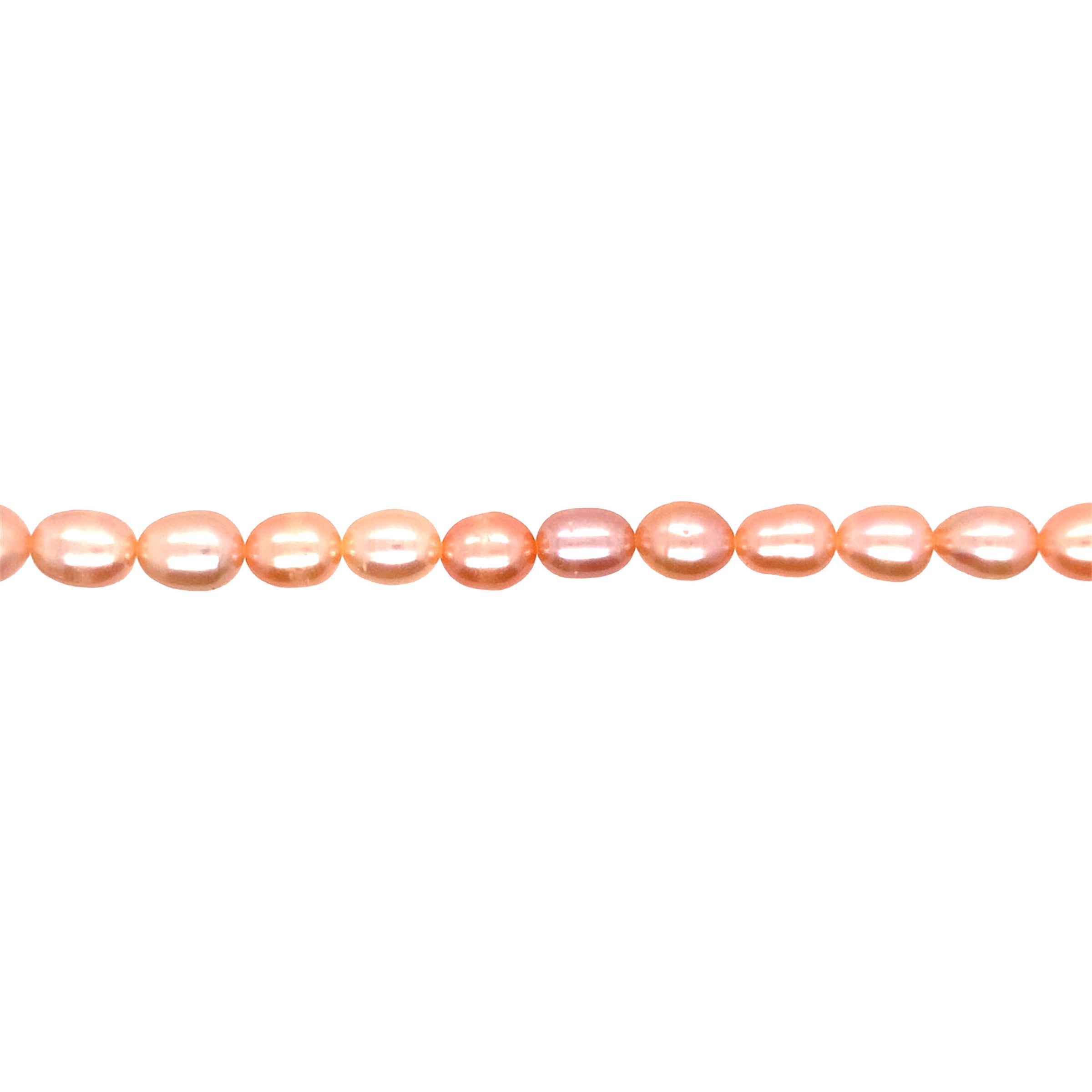Peach Rice Freshwater Pearls 7mm
