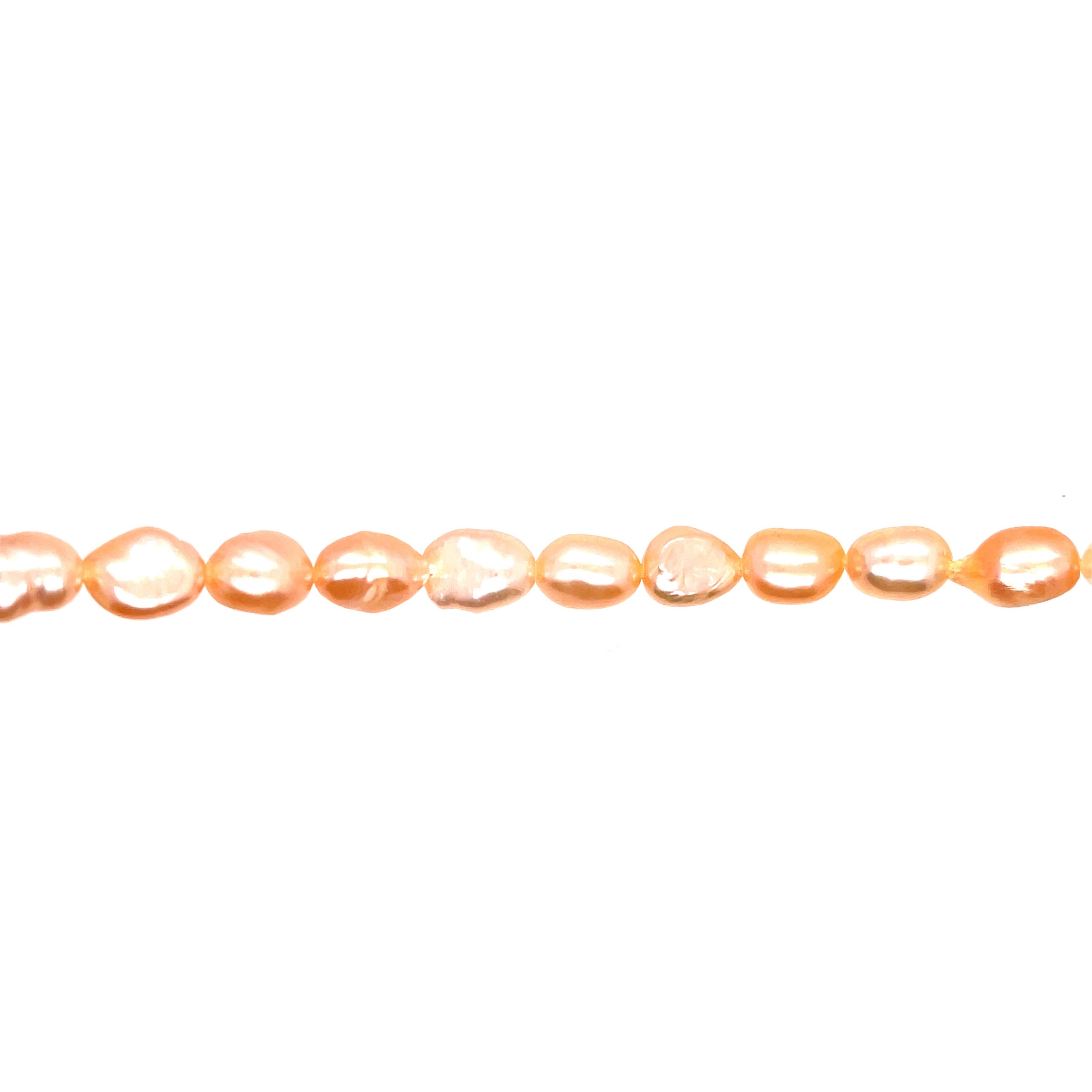 Peach Rice Freshwater Pearls 8mm