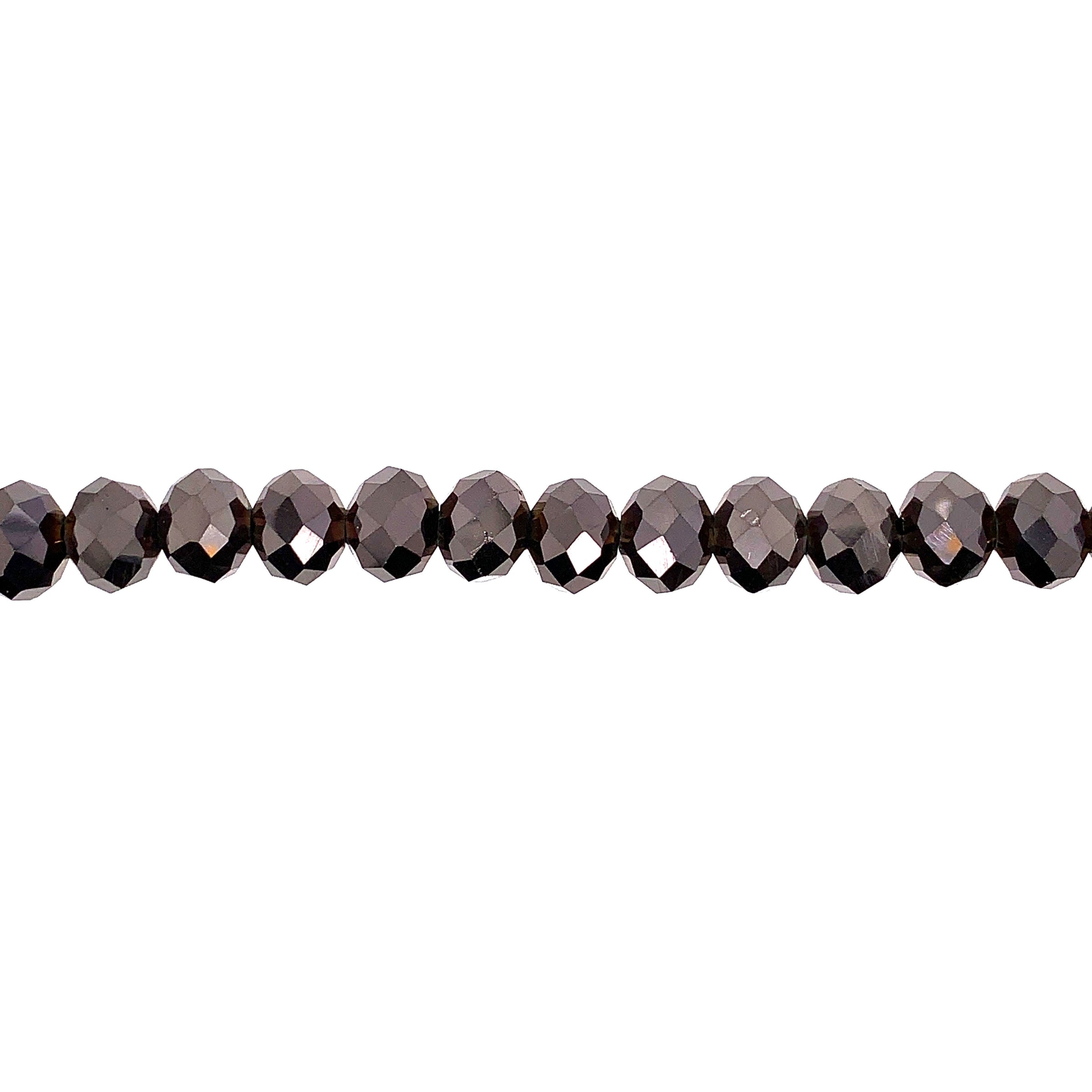 Pebble Brown Crystal 8mm - Rondelle
