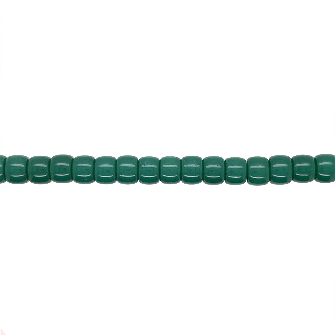 Pine Green Glass Rondelle Beads 8mm