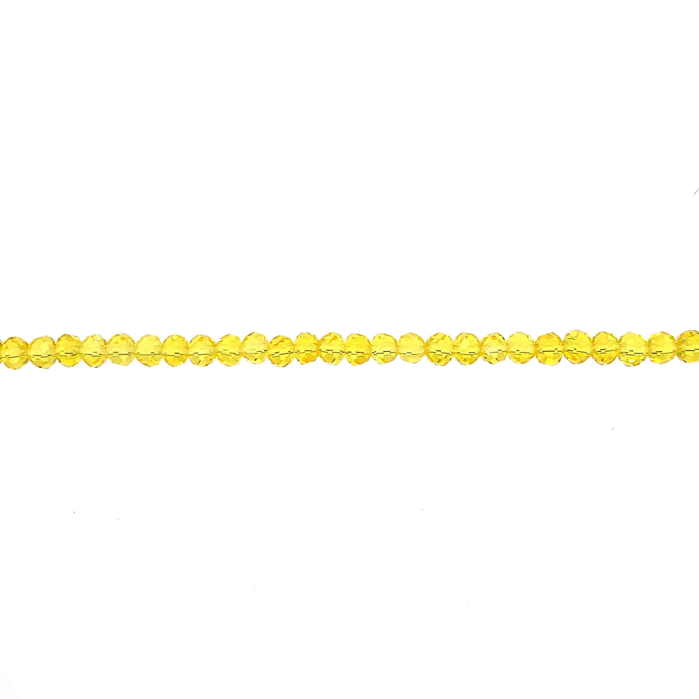 Pineapple Yellow Crystal 4mm- Rondelle