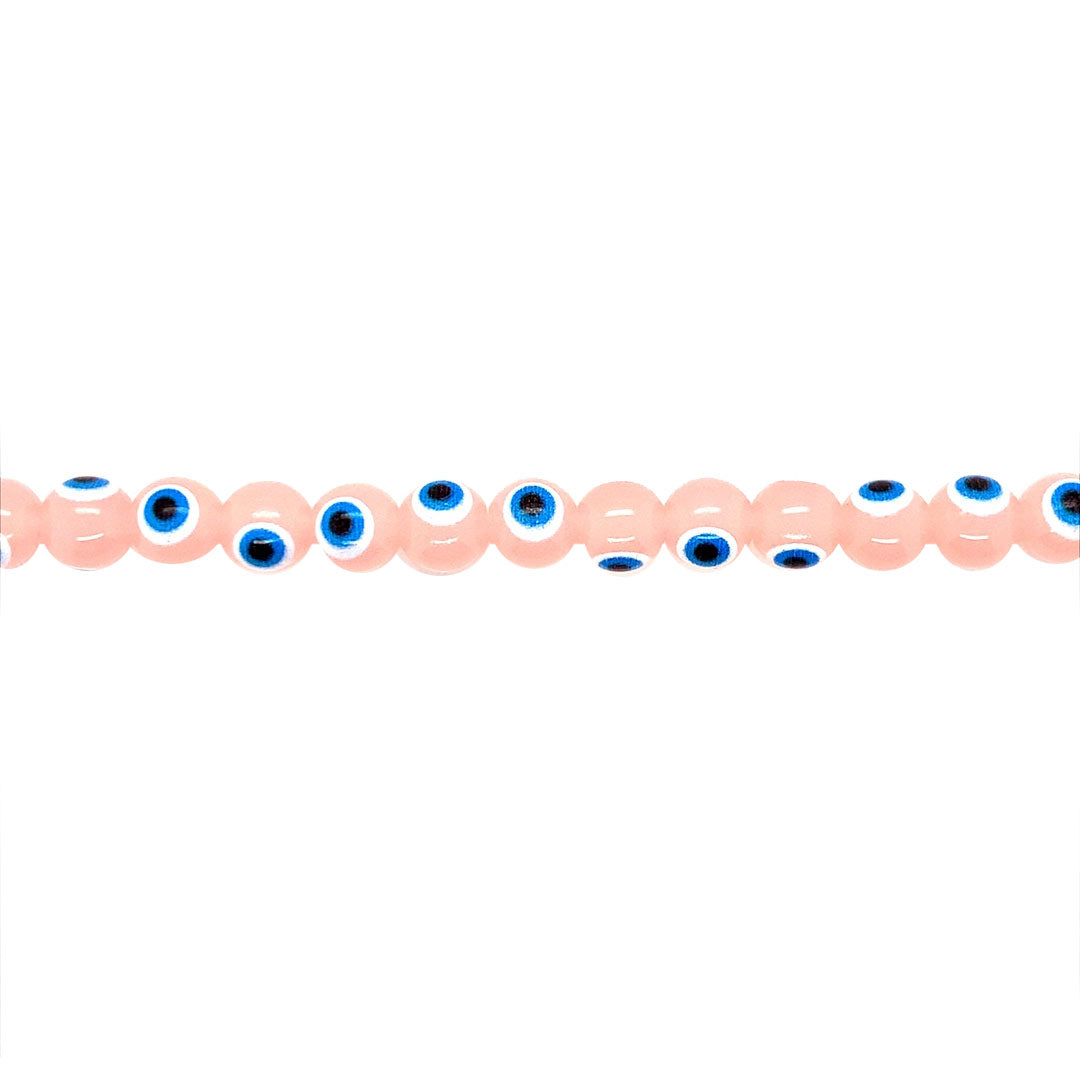 Pink/Blue Evil Eye Beads