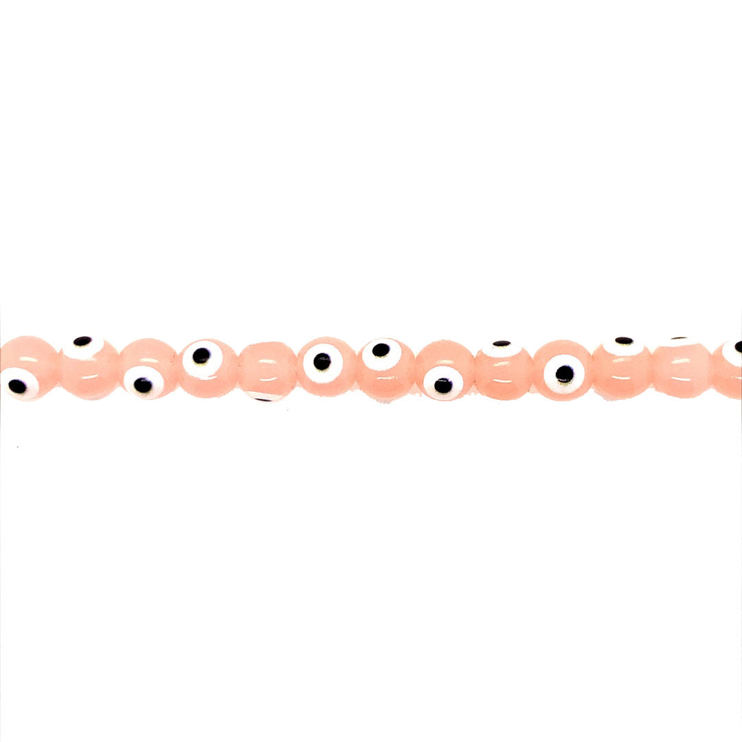 Pink Evil Eye Beads