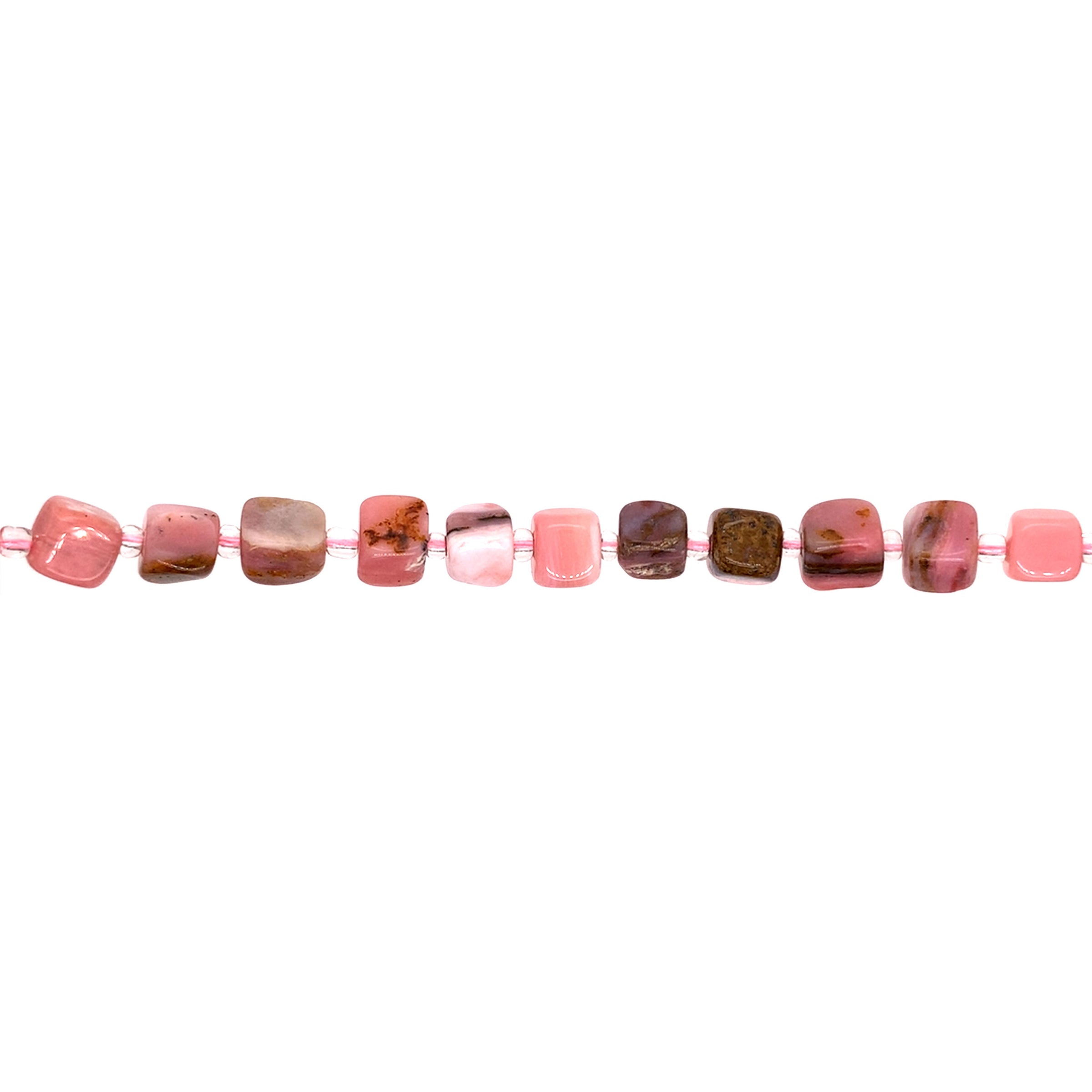 Pink Opalite 7mm - Cube